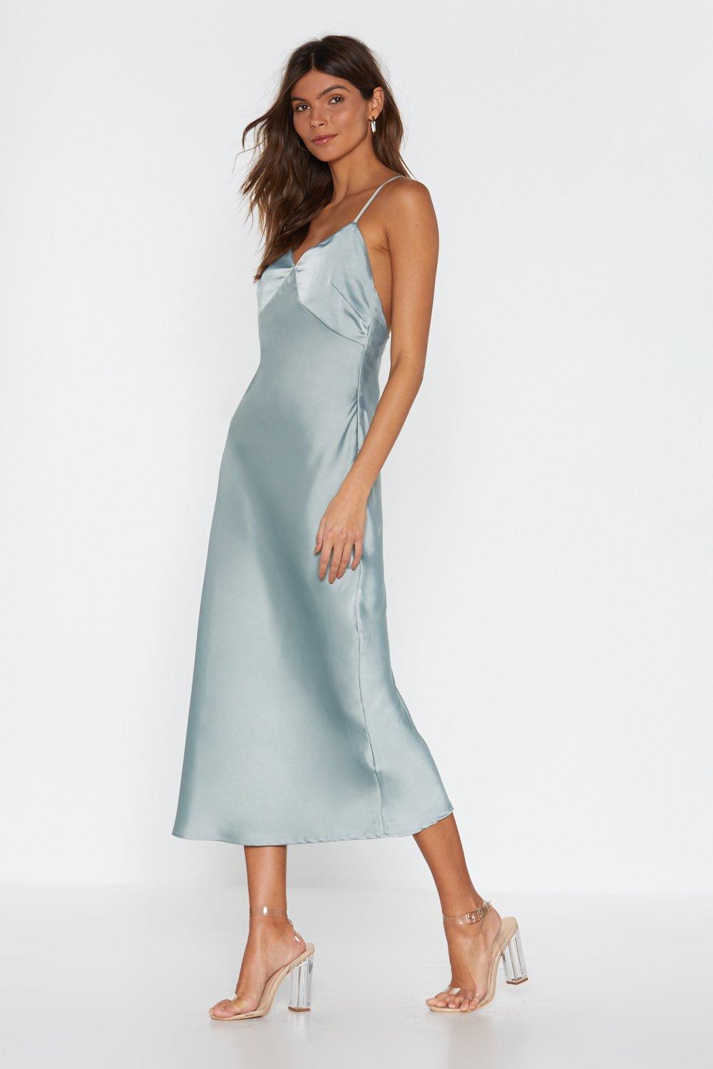 Nasty gal store satin midi dress