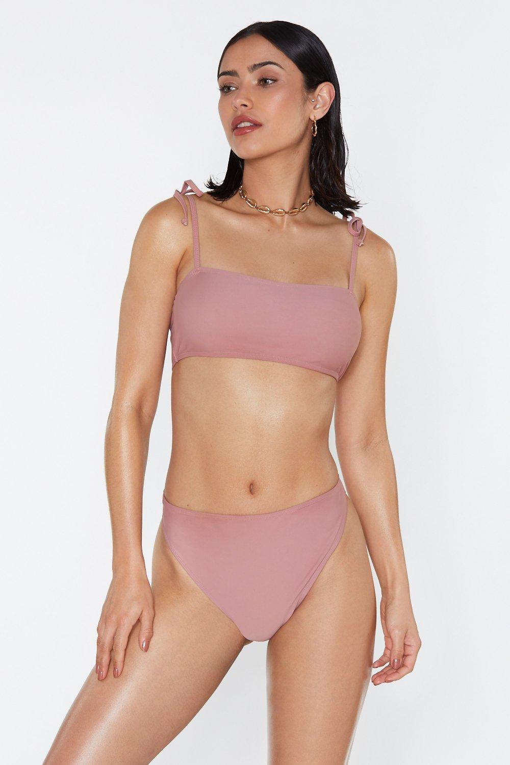 bandeau bikini with support