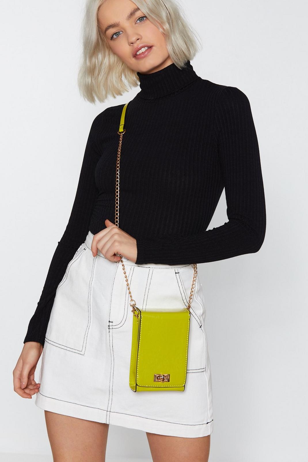 Patent Structured Crossbody Bag image number 1