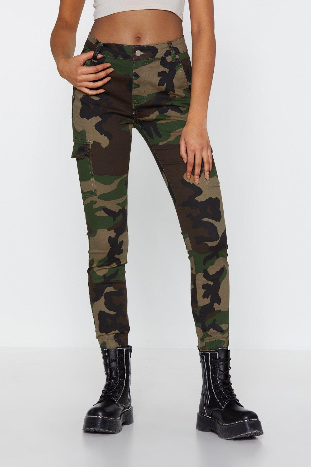 khaki camo skinny jeans