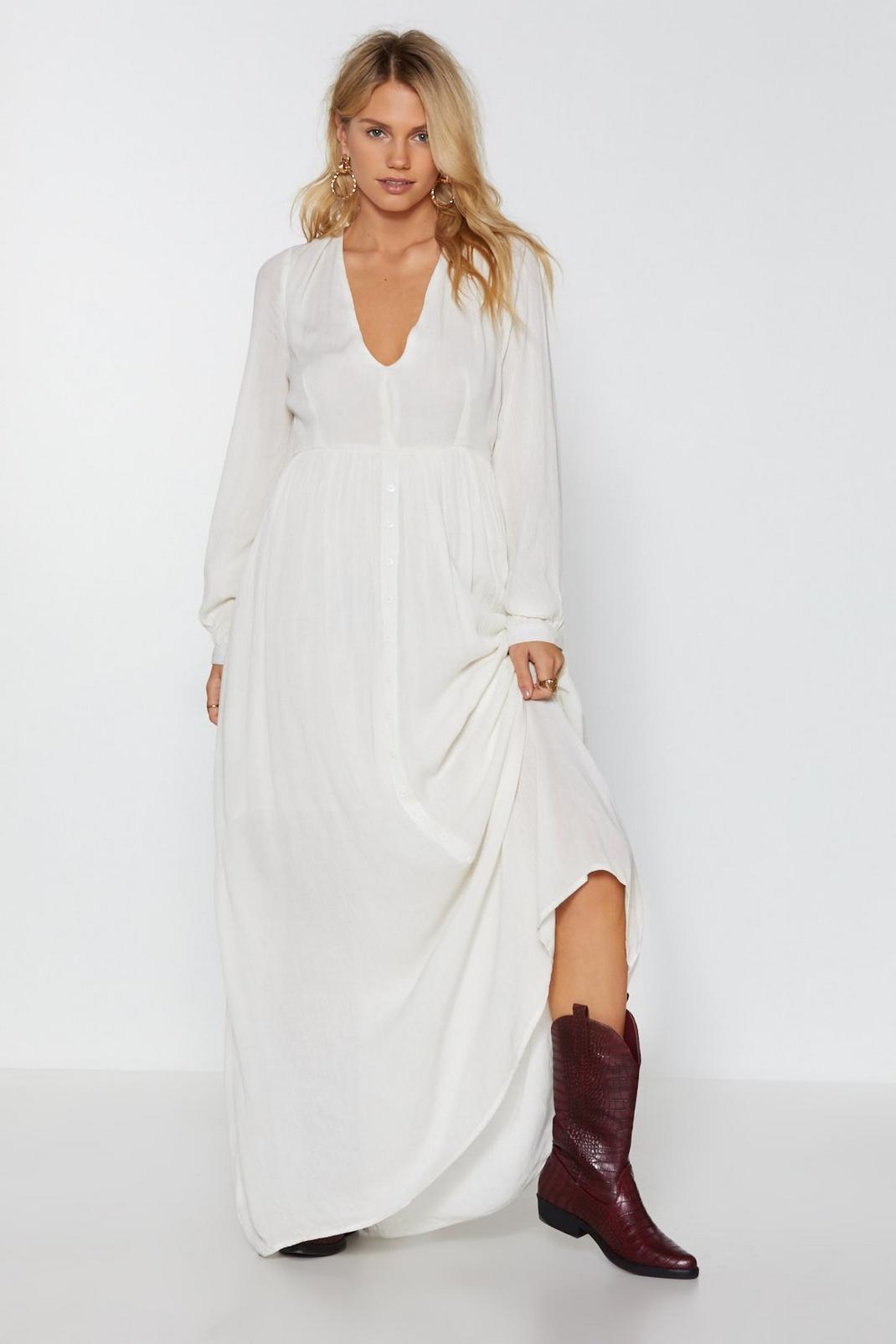Sweep Me Off My Feet Button-Down Maxi Dress image number 1