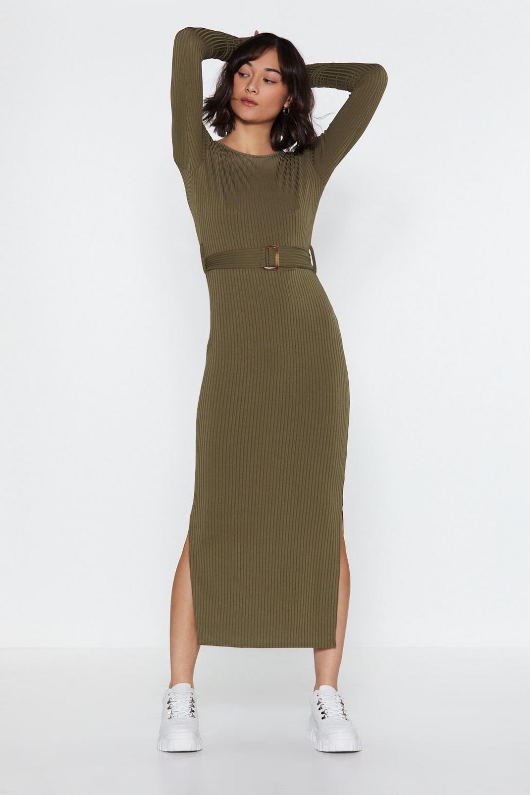 Ribbed and Ready Midi Dress image number 1