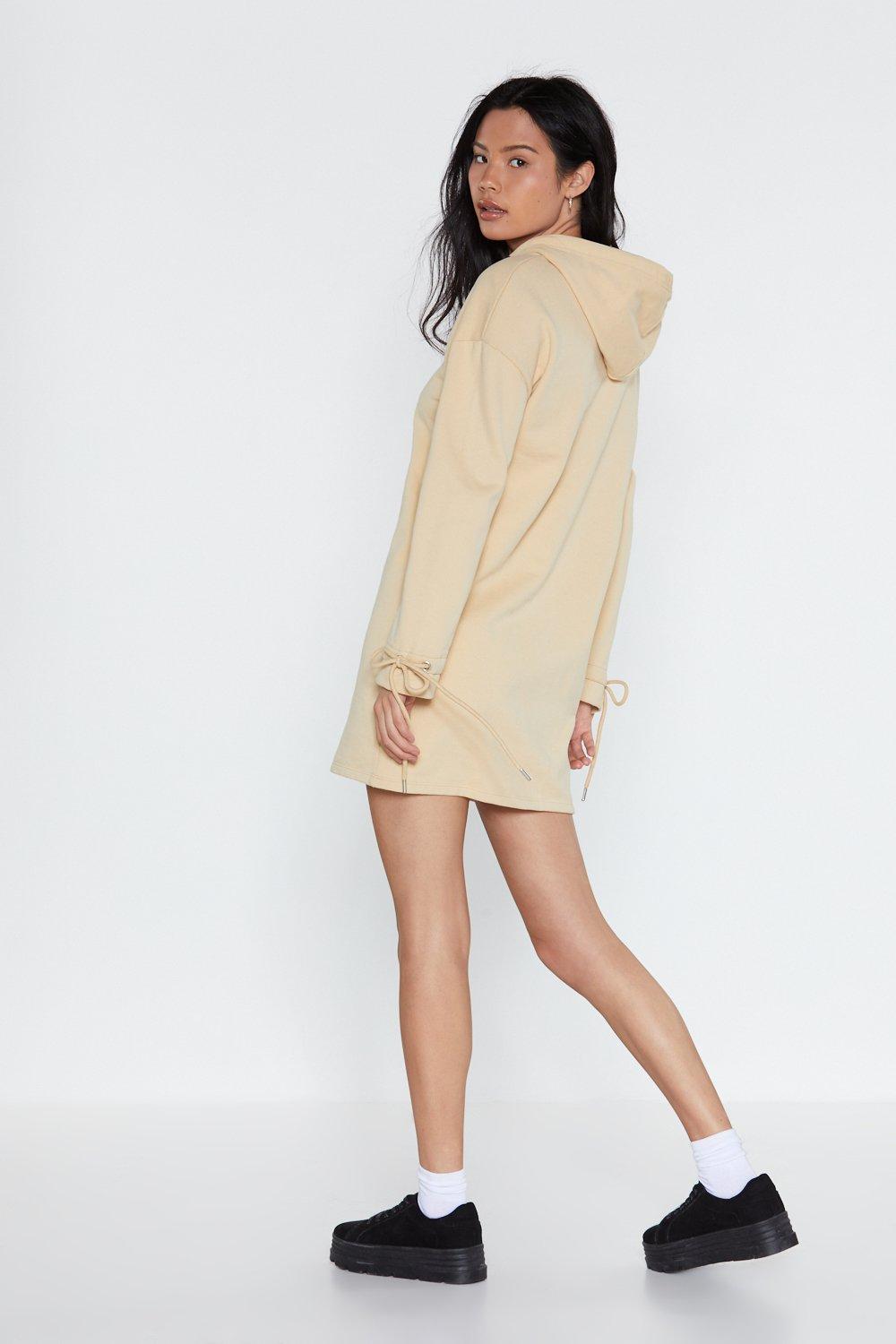 Tan hoodie cheap dress