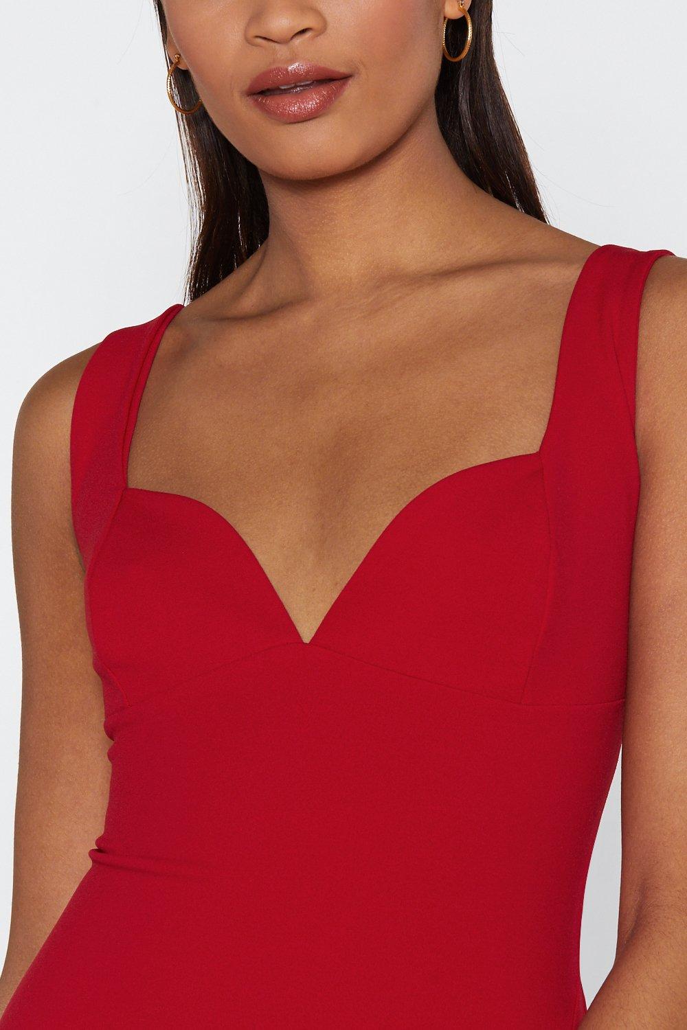 Plunge Down Midi Dress Nasty Gal