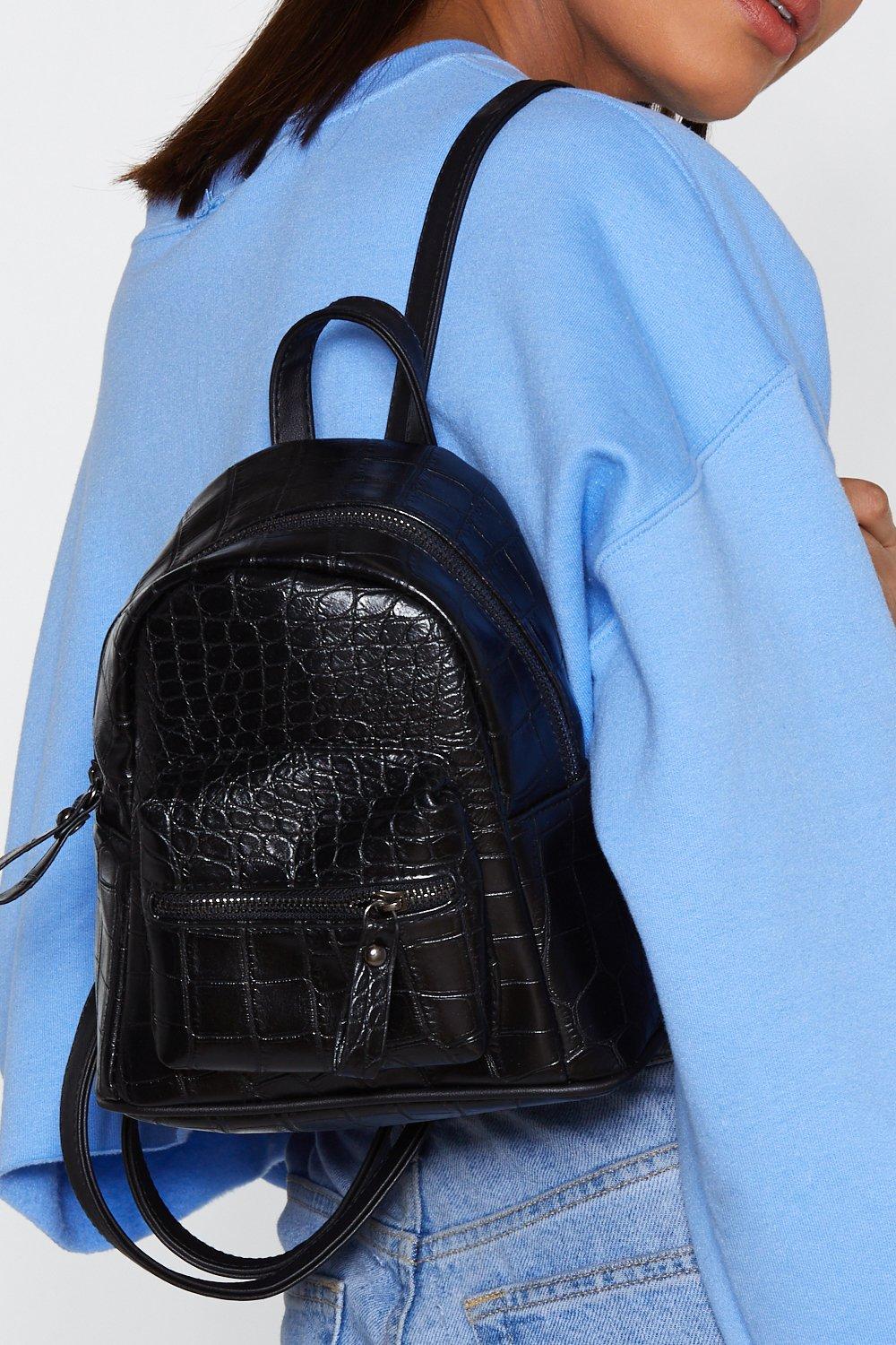 Faux discount crocodile backpack