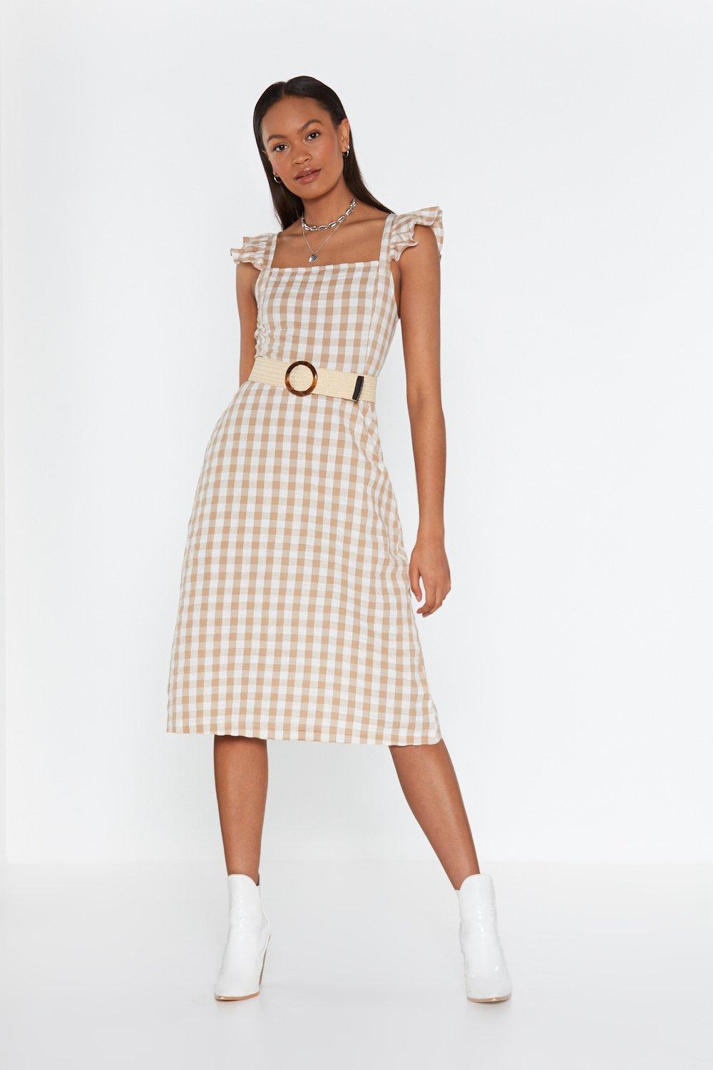 maxi gingham dress