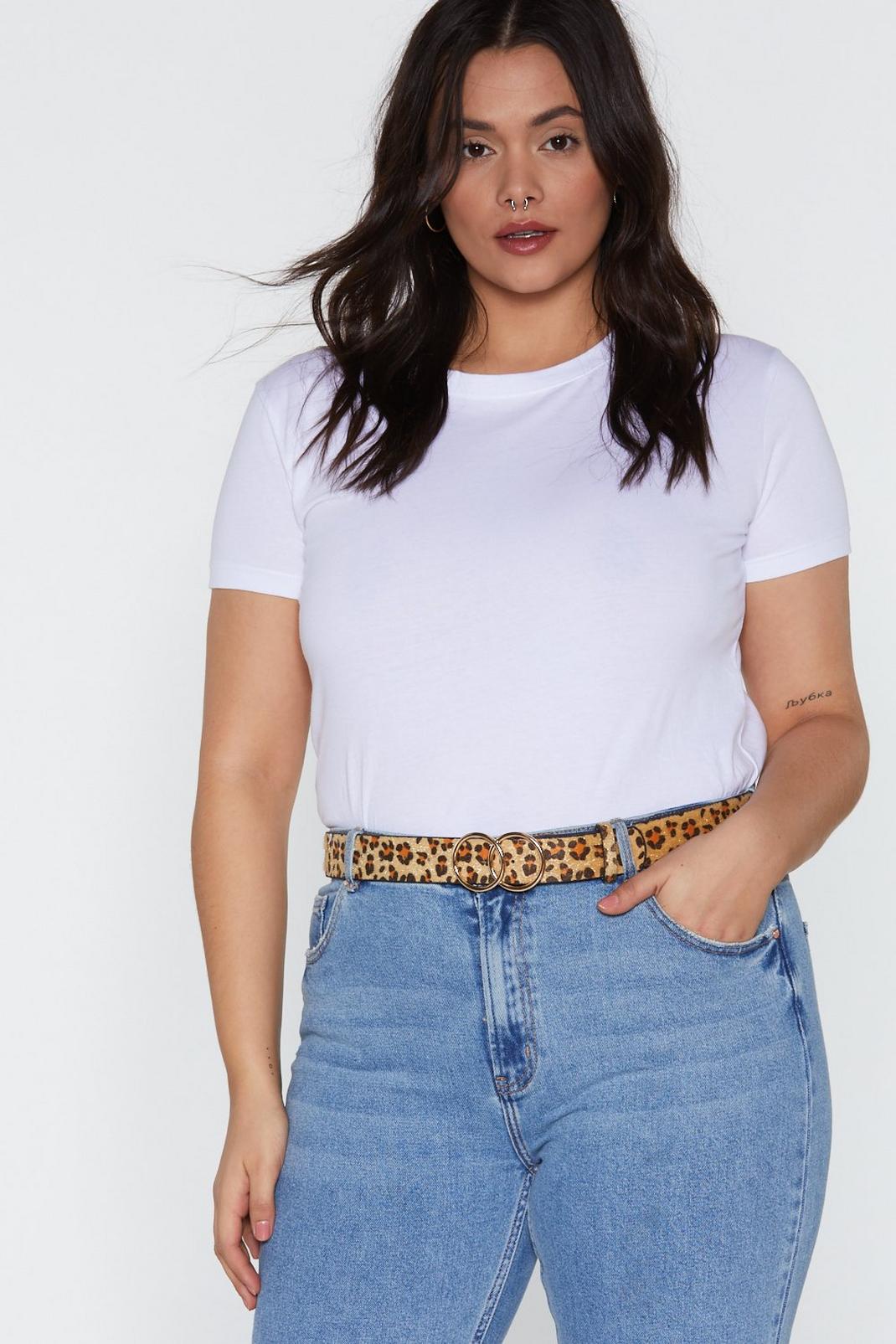 So Wild Leopard Faux Pony Hair Belt image number 1