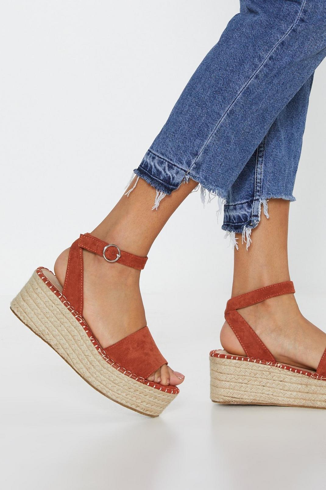 Raise the Stakes Woven Platform Sandals image number 1