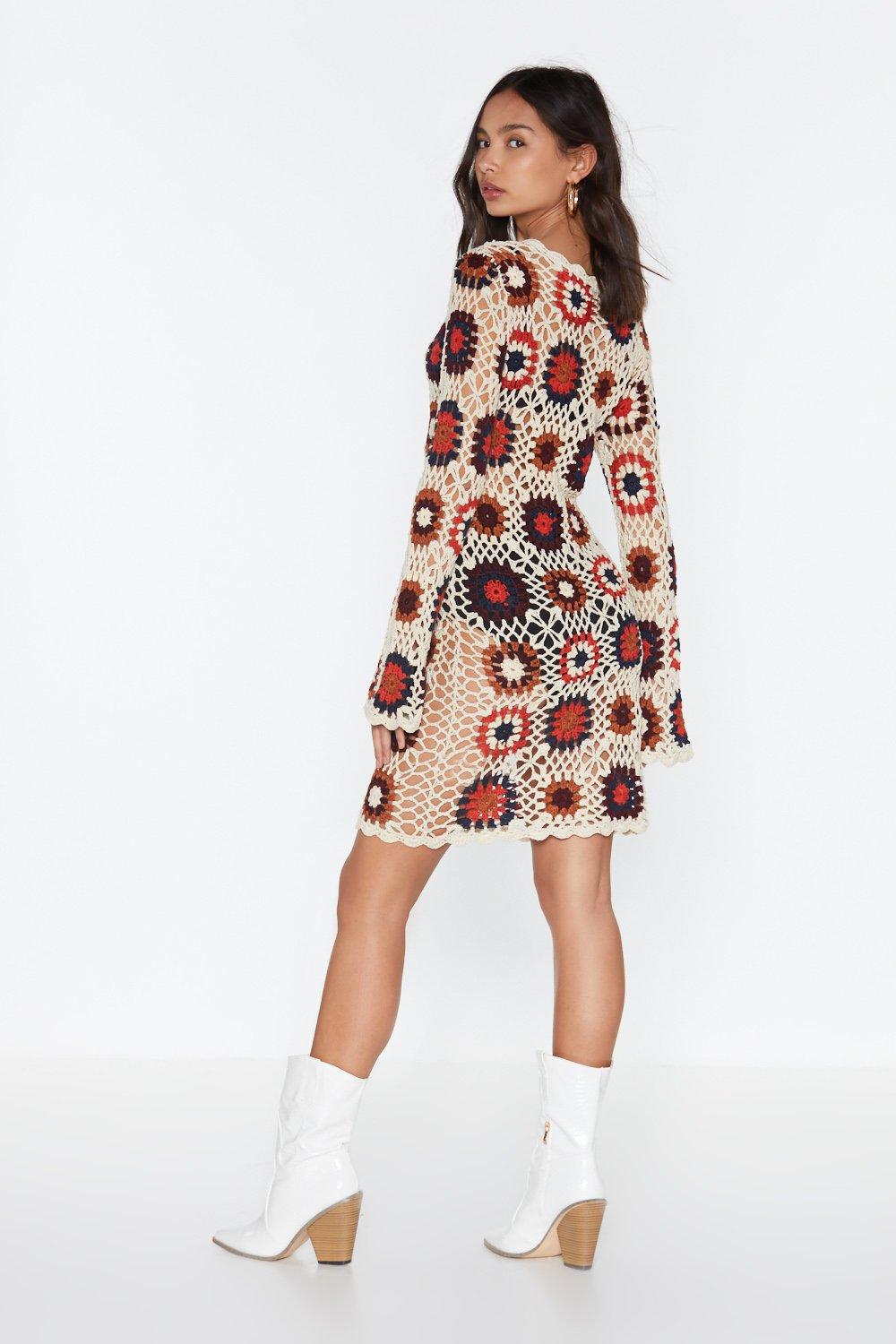 No Way Crochet Patterned Mini Dress | Nasty Gal