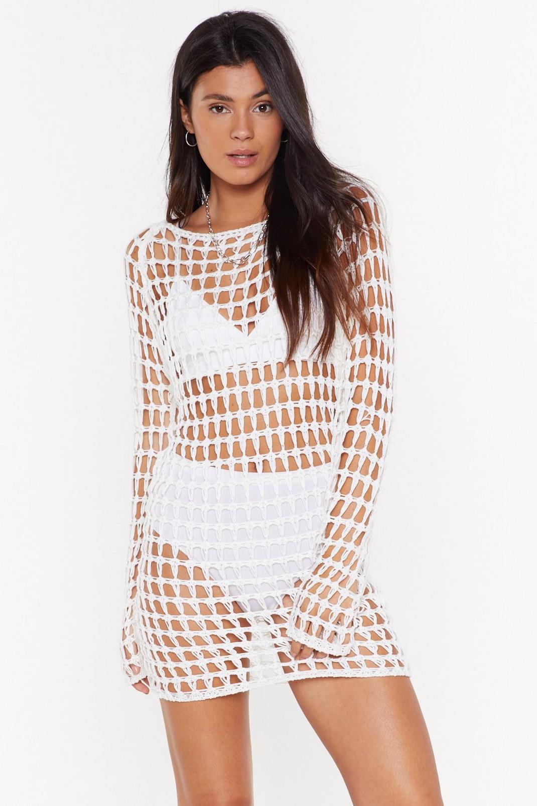 Hole With the Punches Crochet Mini Dress image number 1