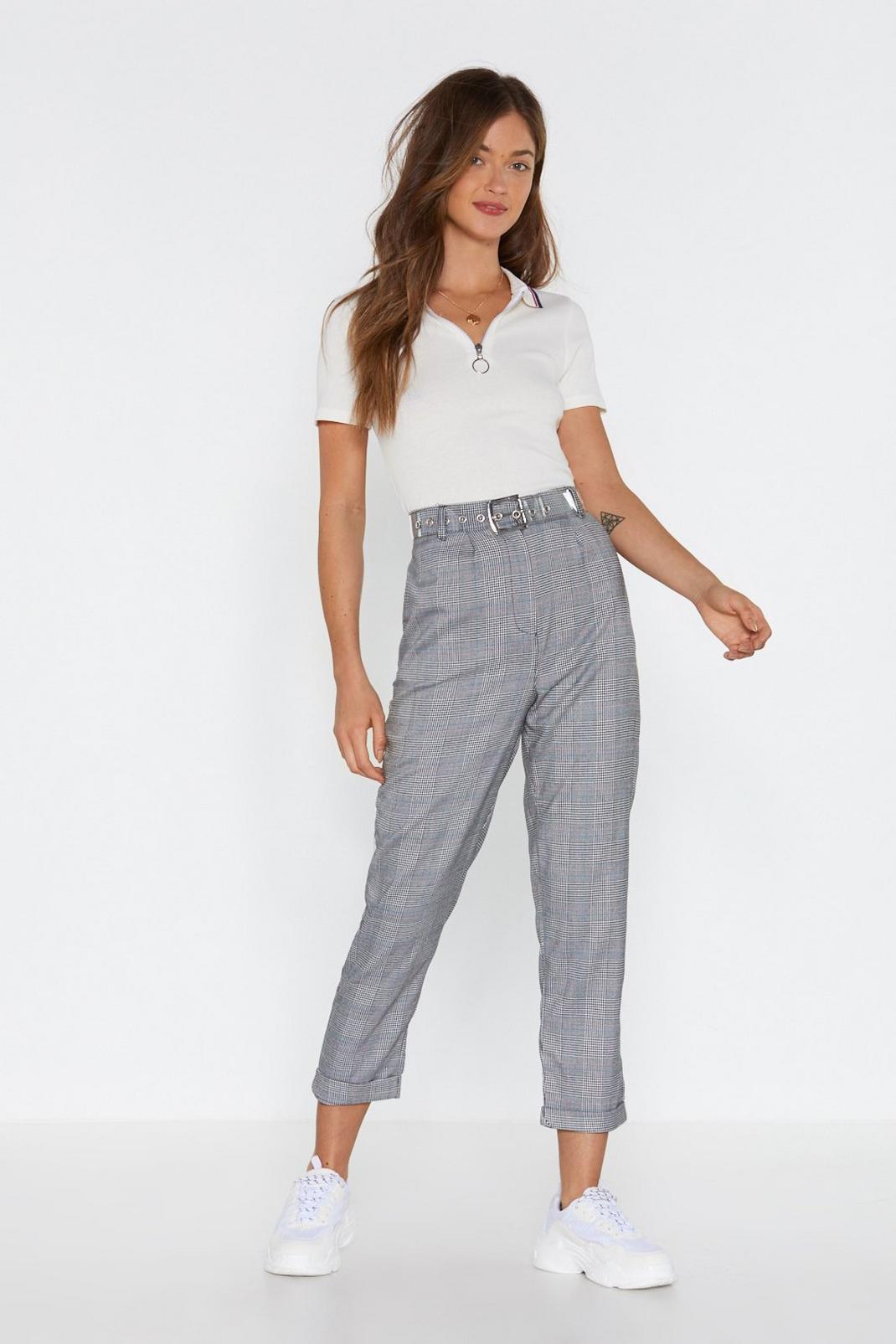 Pick Up the Check Tapered Pants image number 1