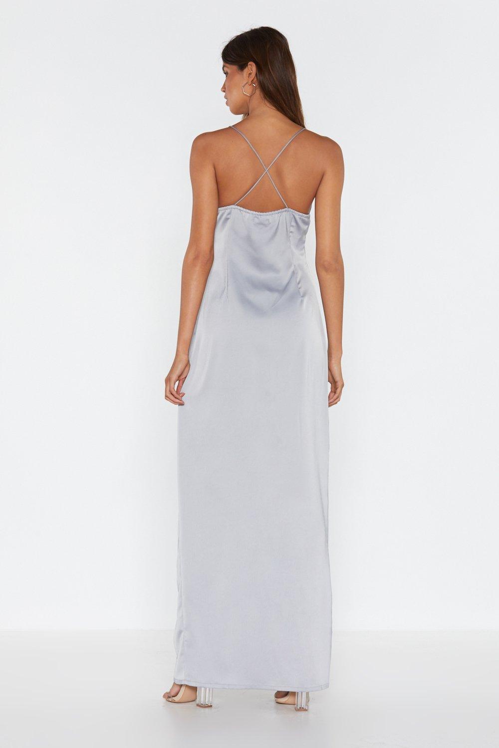 Look At You Satin Maxi Dress