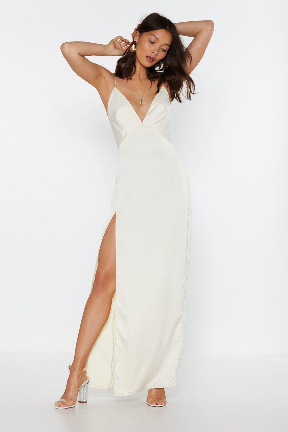 look at you satin dress