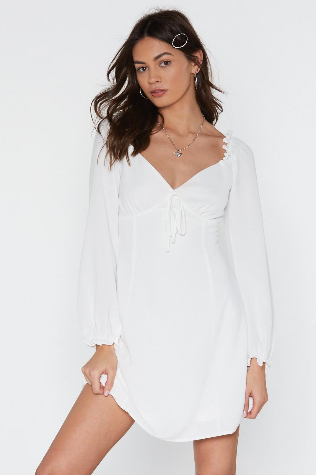 True Romance Cupped Mini Dress, White image number 1