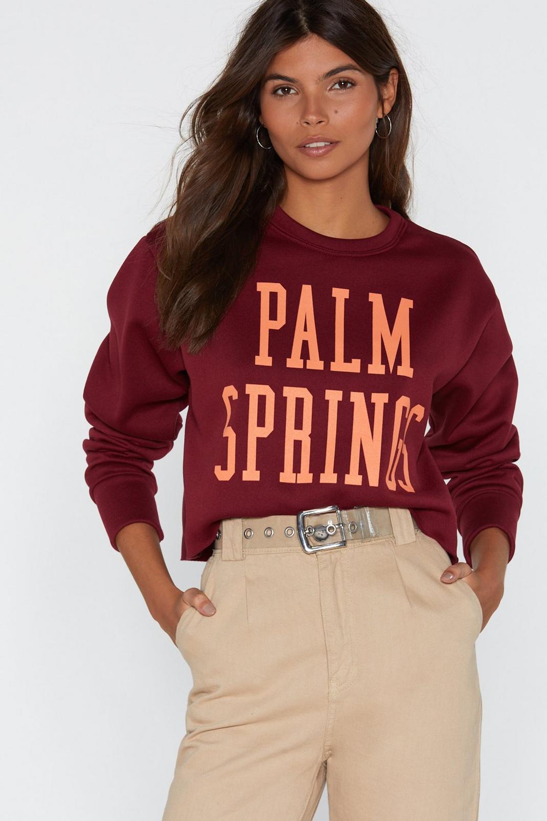 Palm Springs Cropped Graphic Jumper image number 1