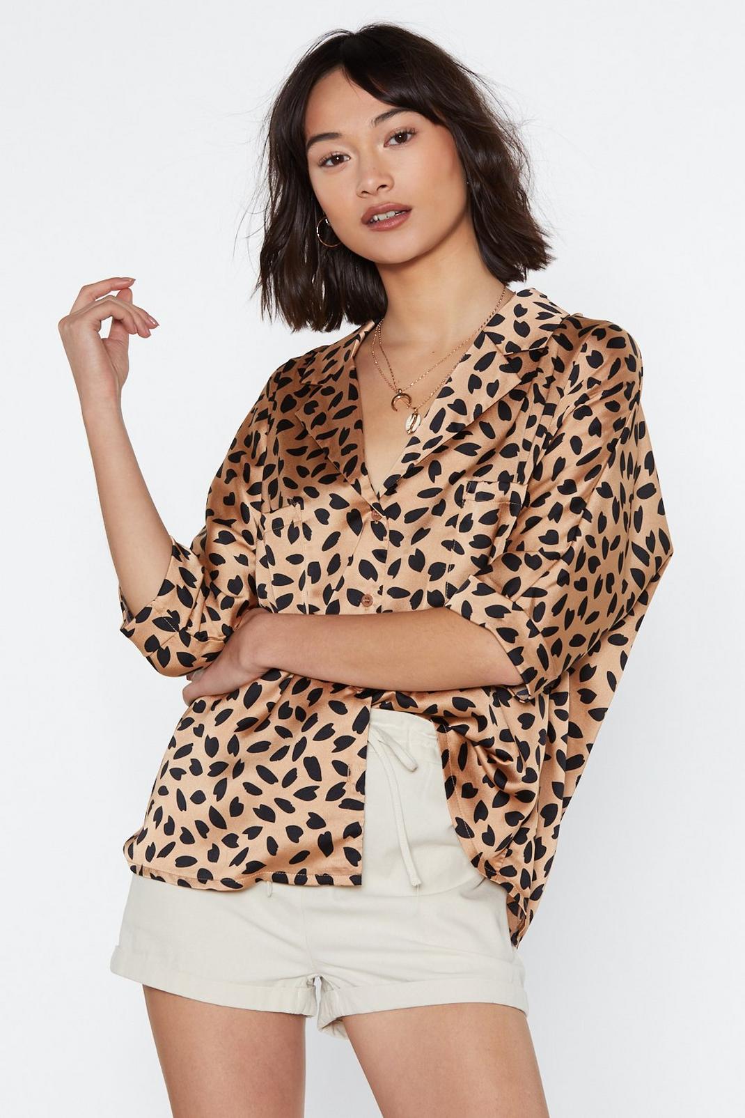 Give It Some Shine Leopard Blouse image number 1