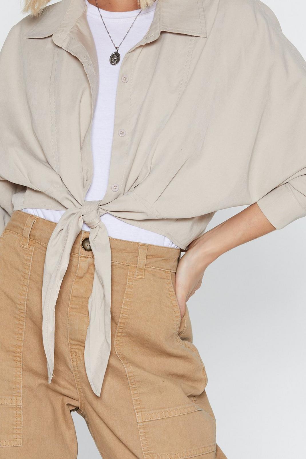 Tie the Knot Cropped Shirt | Nasty Gal