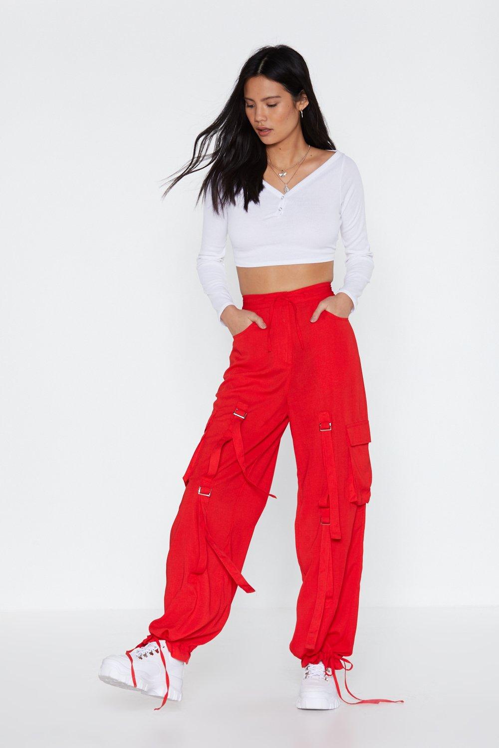 Red 2024 utility pants