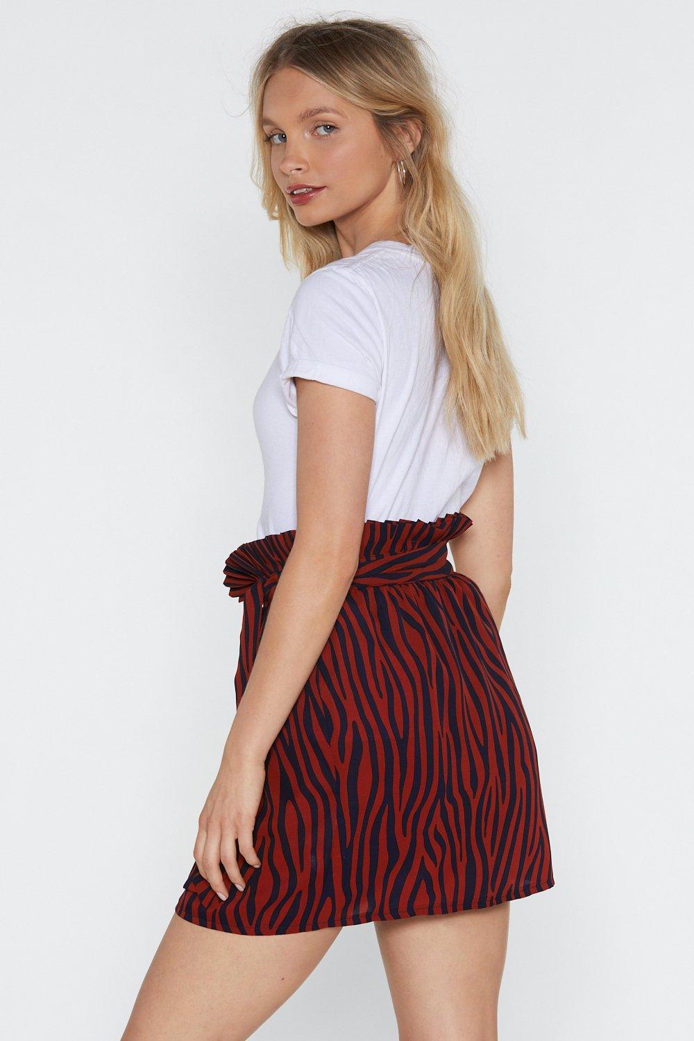 Zebra paper bag on sale skirt