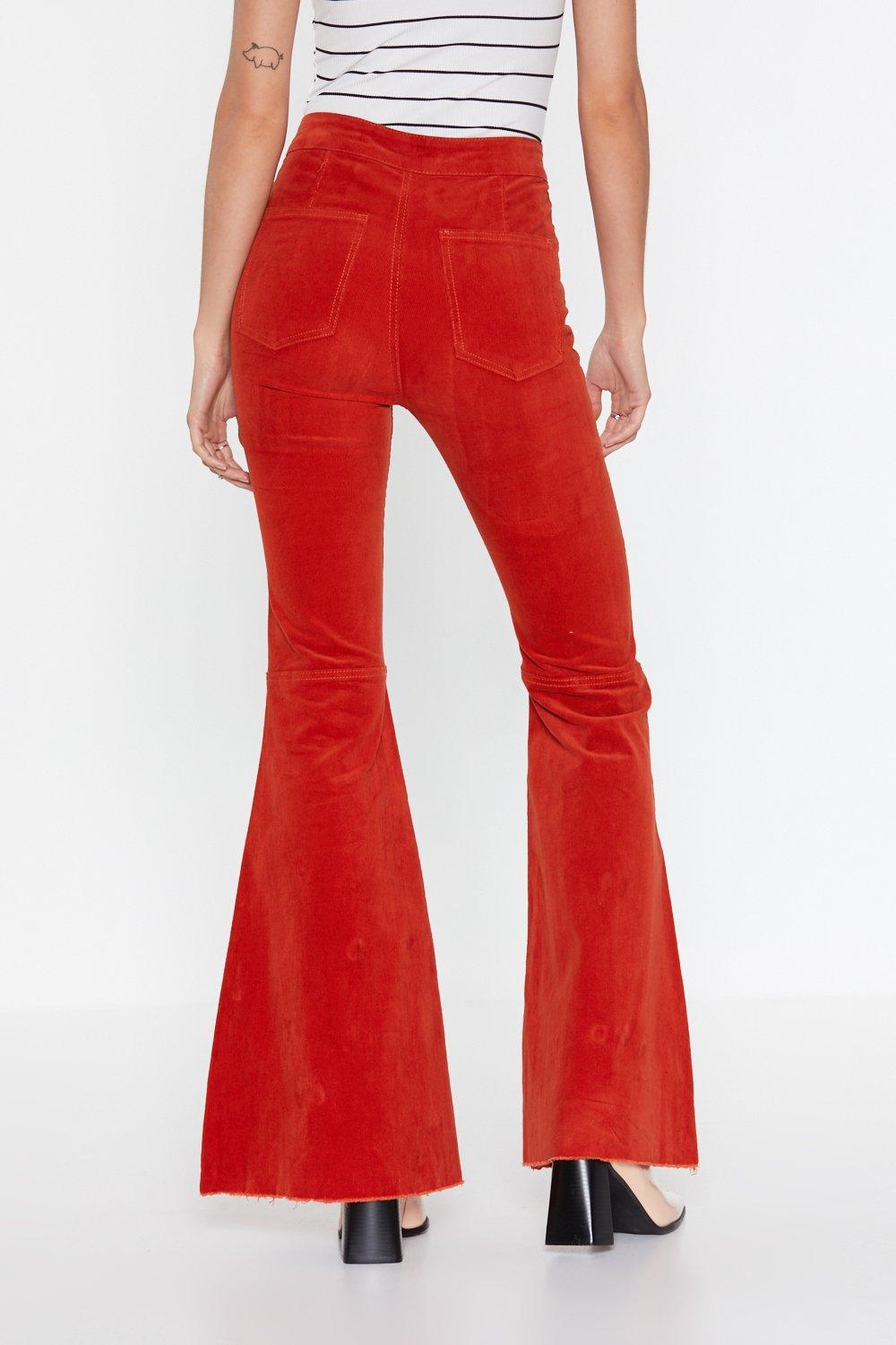 Corduroy Flare Jeans Red Bean – Tarnish