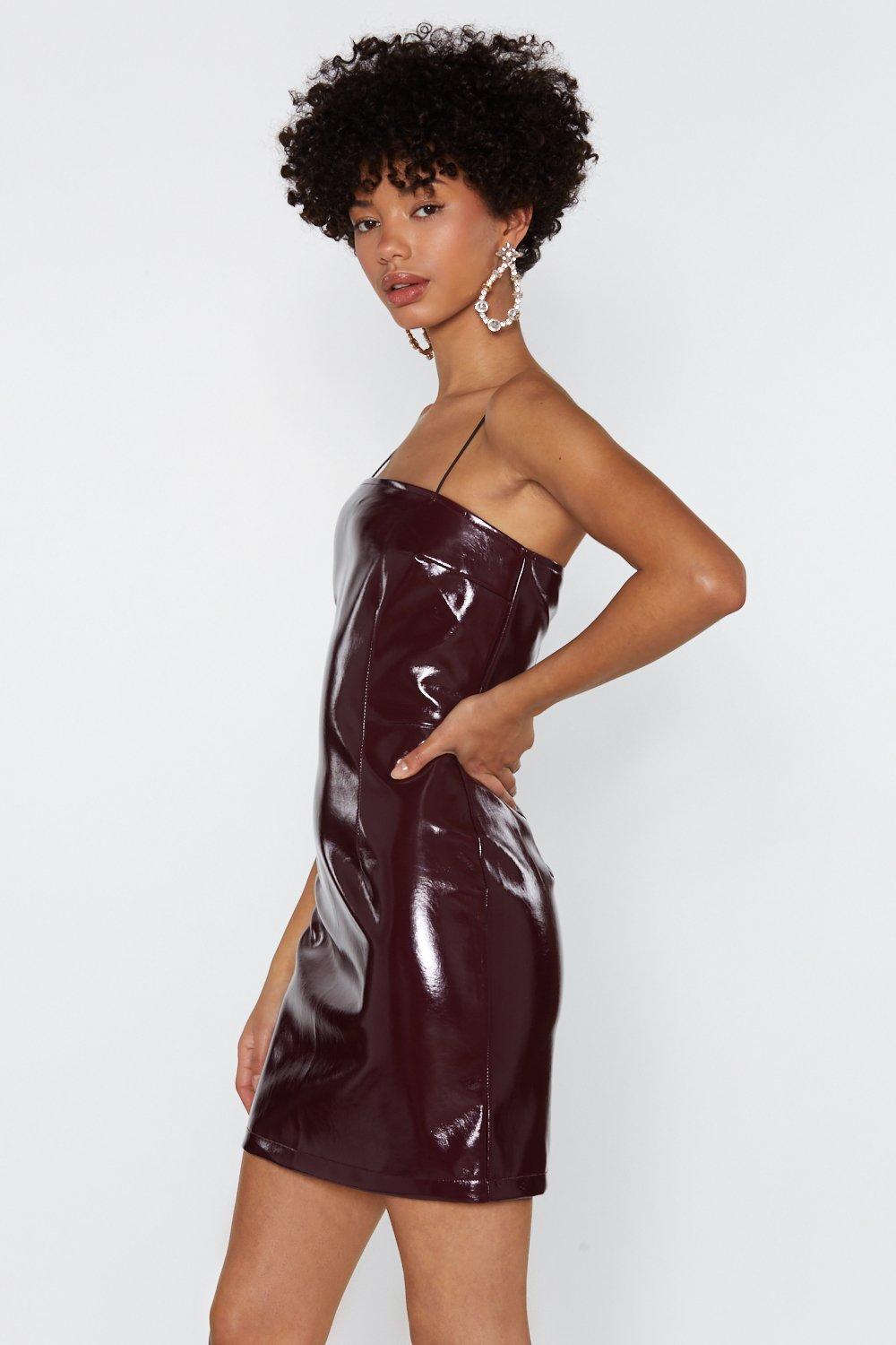 Vinyl shop dress missguided