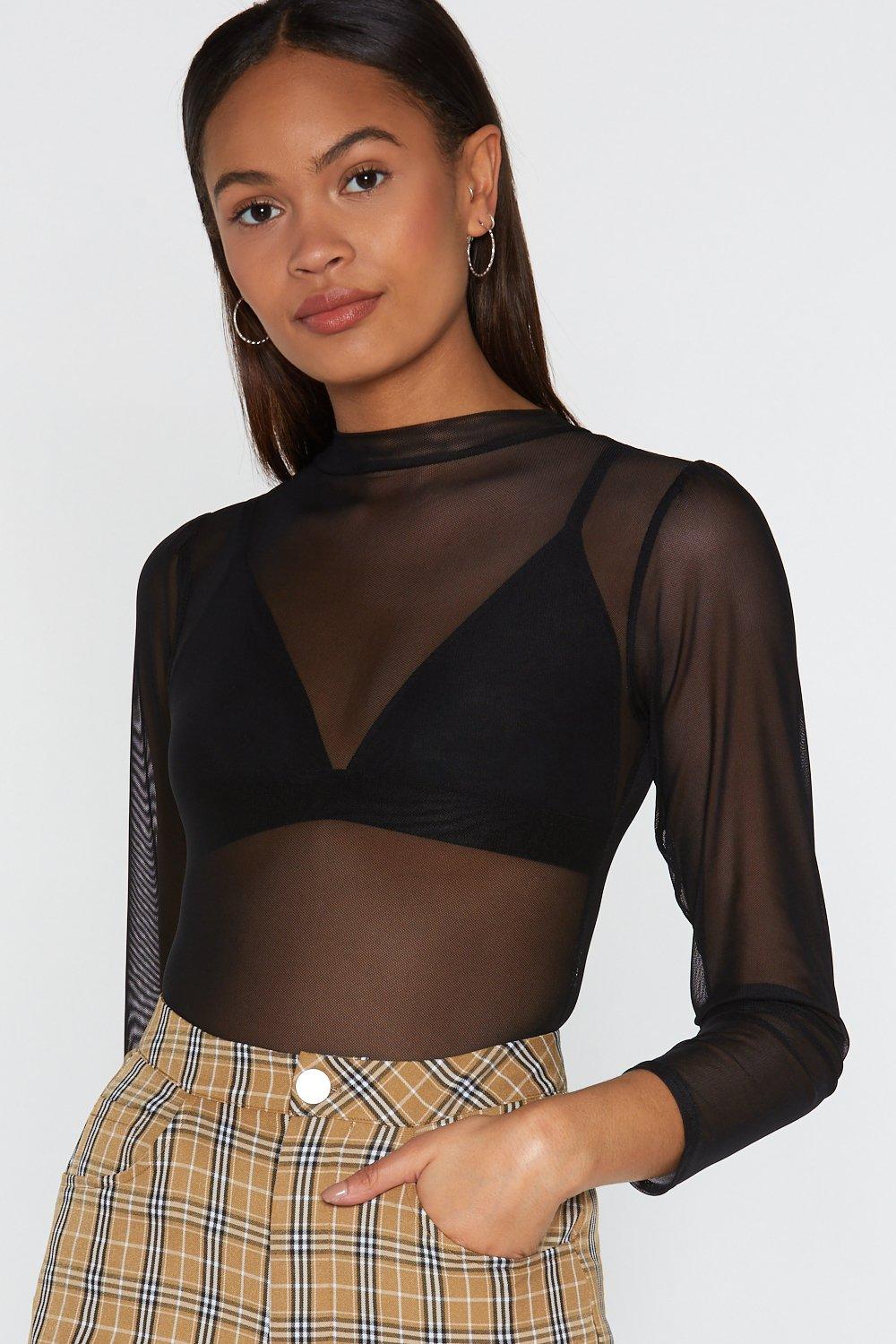 nasty gal sheer top