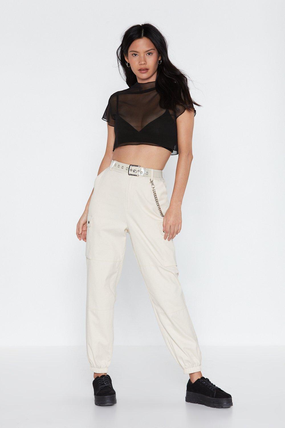 Glad to Sheer It Mesh Crop Top