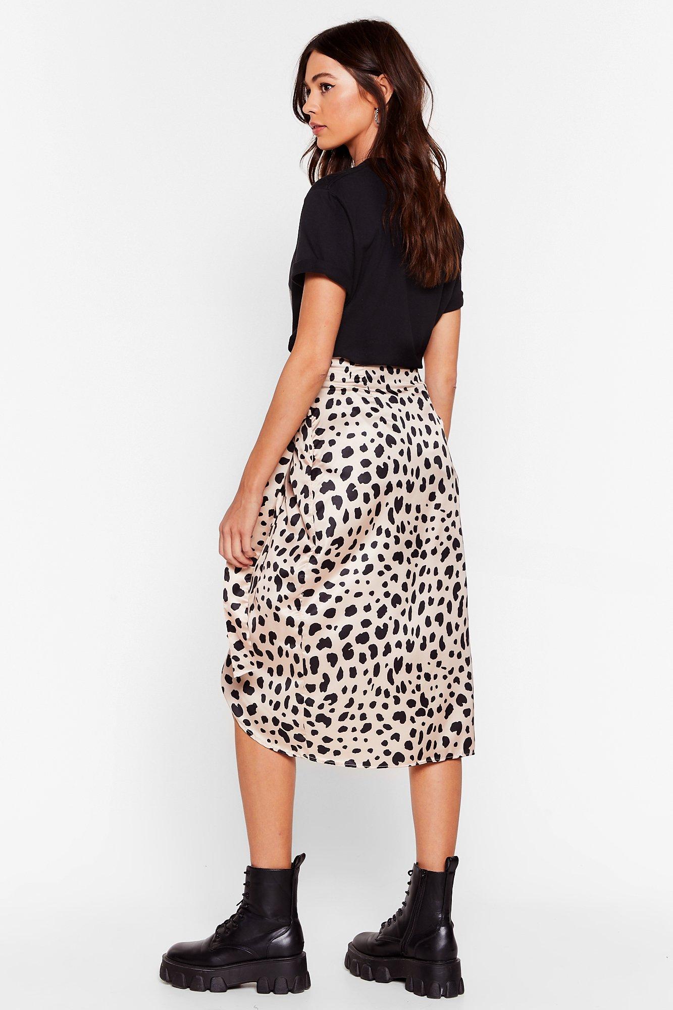 Nasty gal leopard wrap skirt best sale