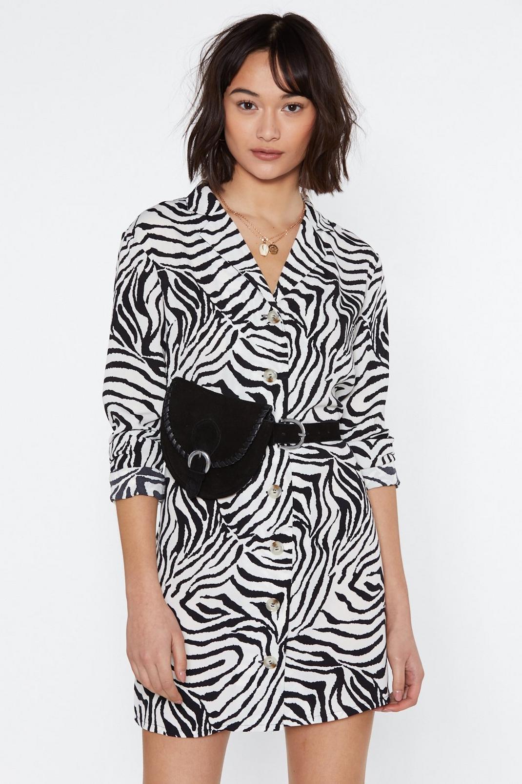 Do You Foal Zebra Shirt Dress image number 1