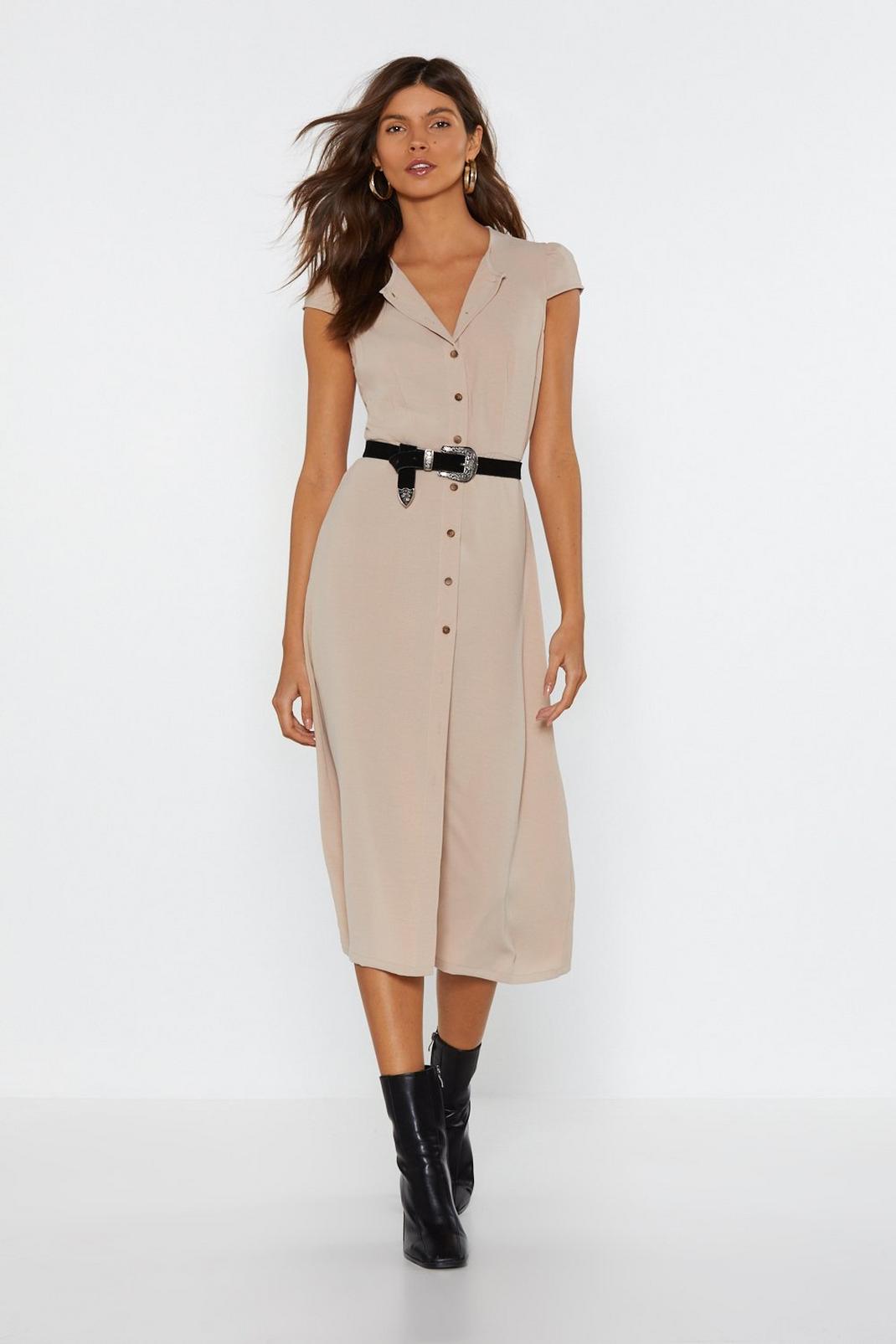 Button Down Midi Dress image number 1