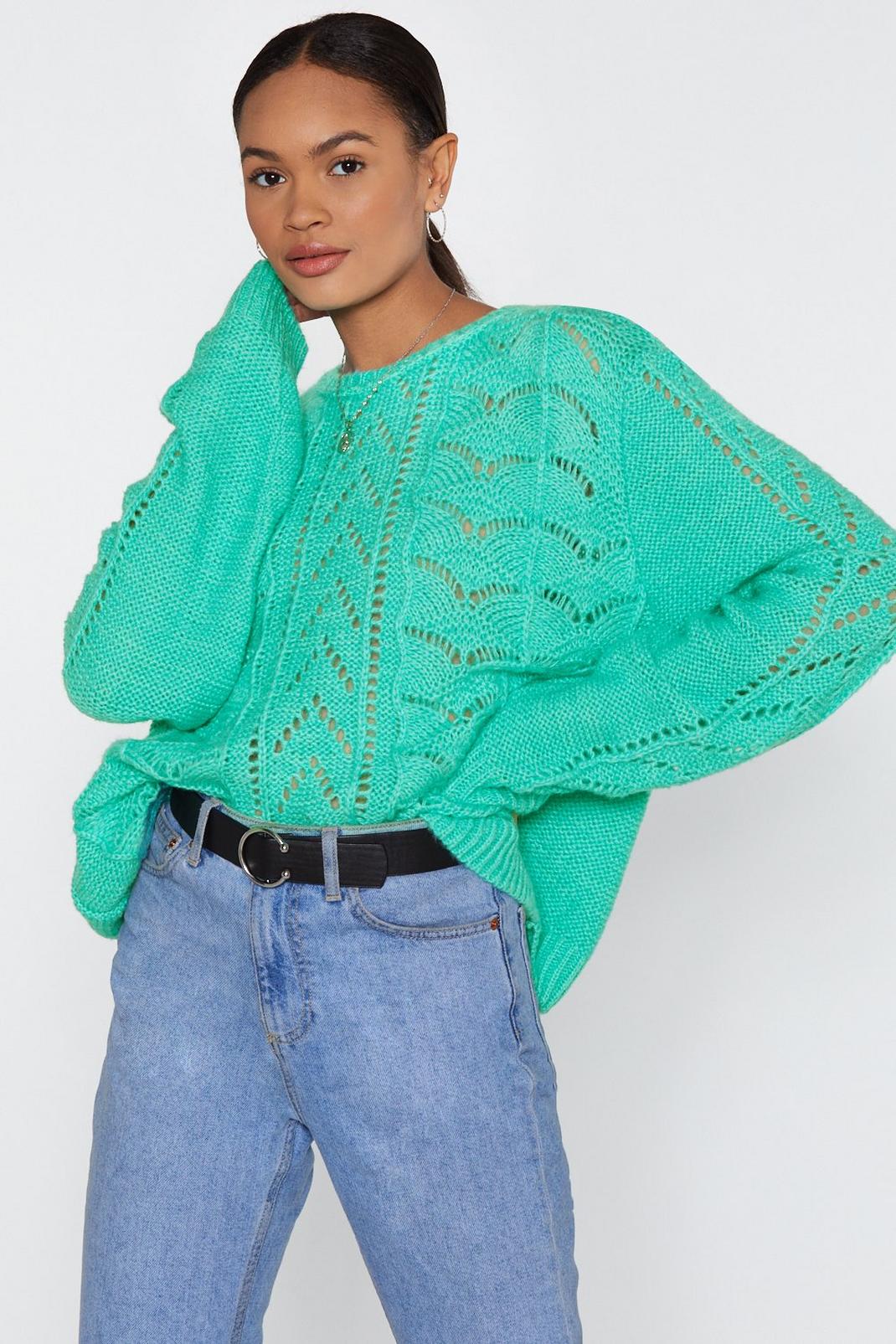 With Open Arms Knit Sweater image number 1