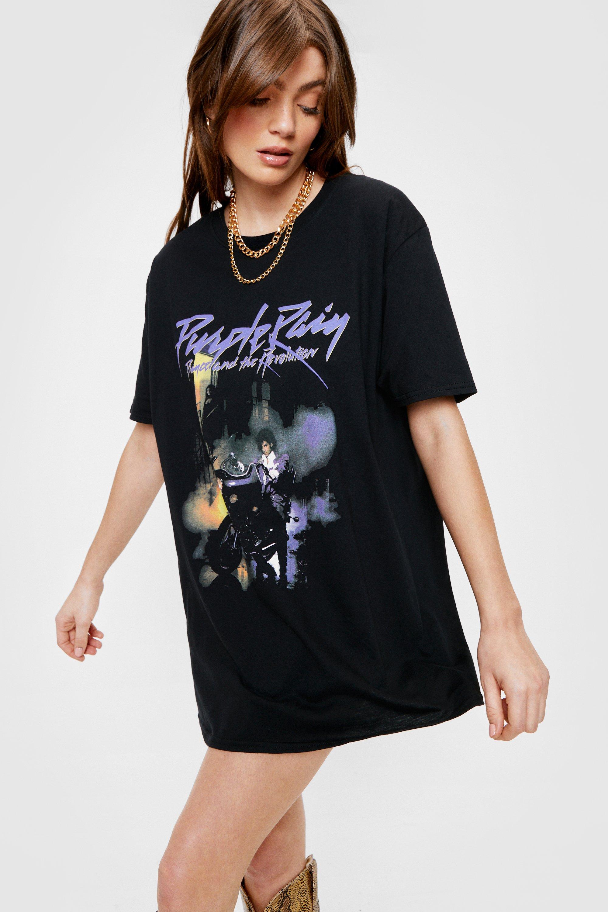 Purple Rain Graphic T Shirt Dress