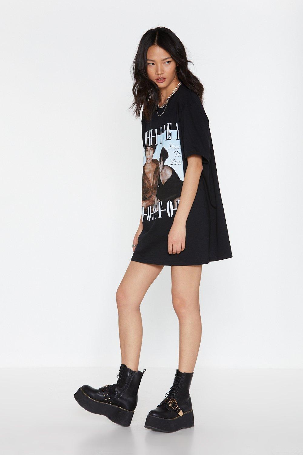 Whitney houston t outlet shirt dress