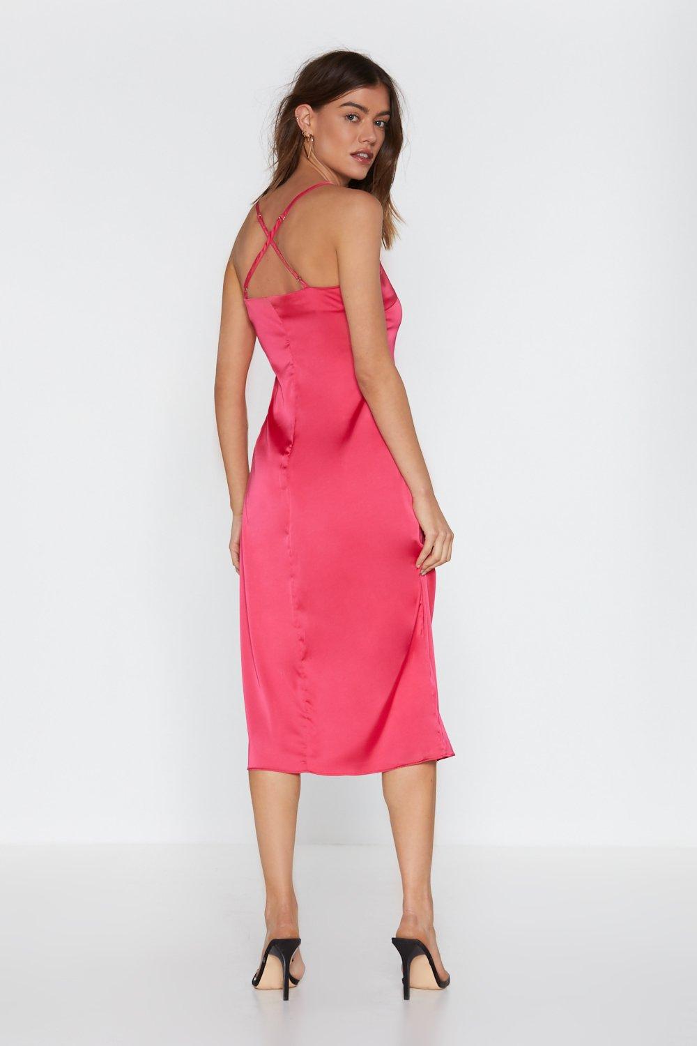 nasty gal hot pink dress