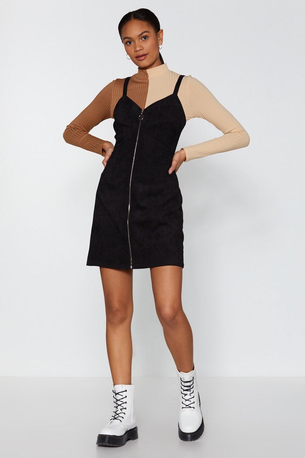 Zip the Nail On the Head Corduroy Mini Dress image number 1