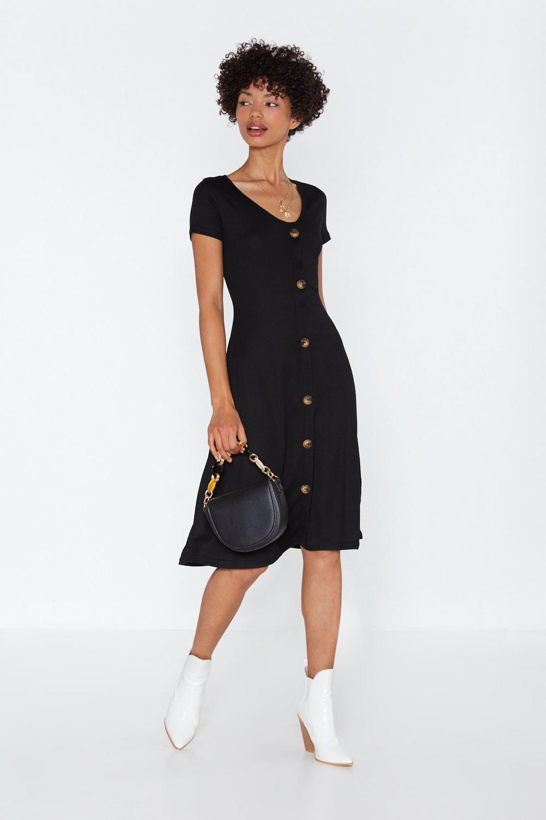 Hurry On Button-Down Midi Dress image number 1