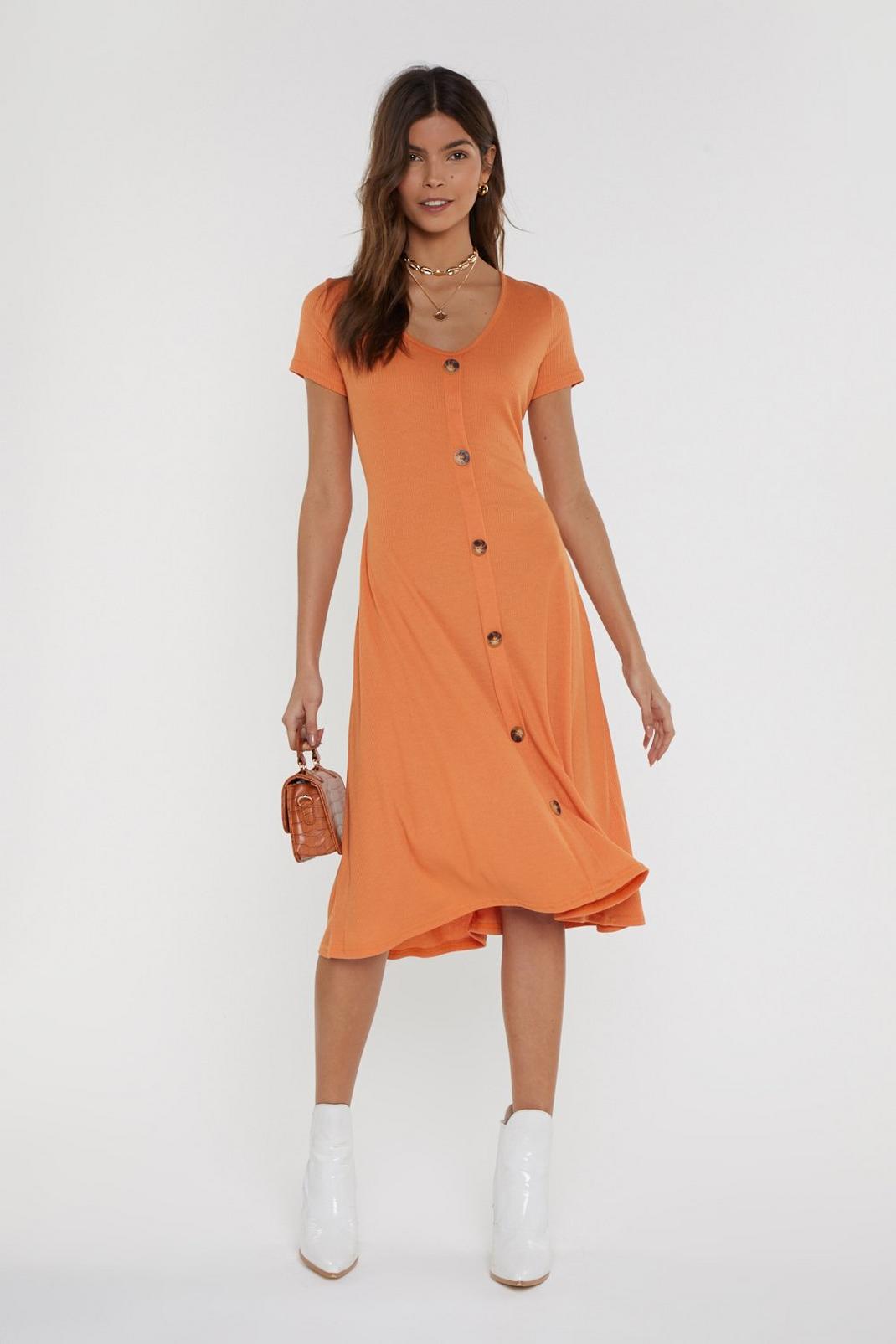 Hurry On Button-Down Midi Dress image number 1