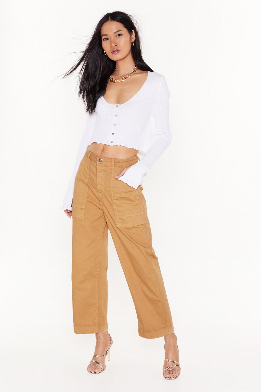 Crop to It Utility High-Waisted Jeans image number 1