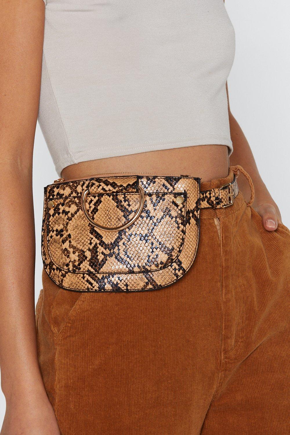 WANT Au Naturel Snake Belt Bag Nasty Gal