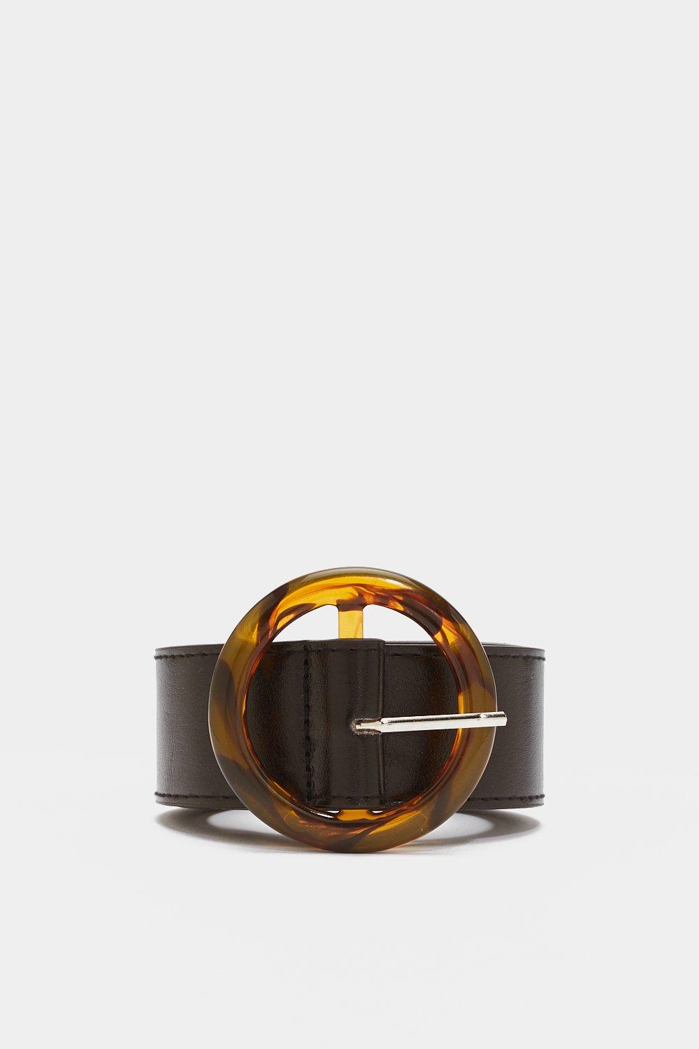 Tortoiseshell Patent Leather Belt