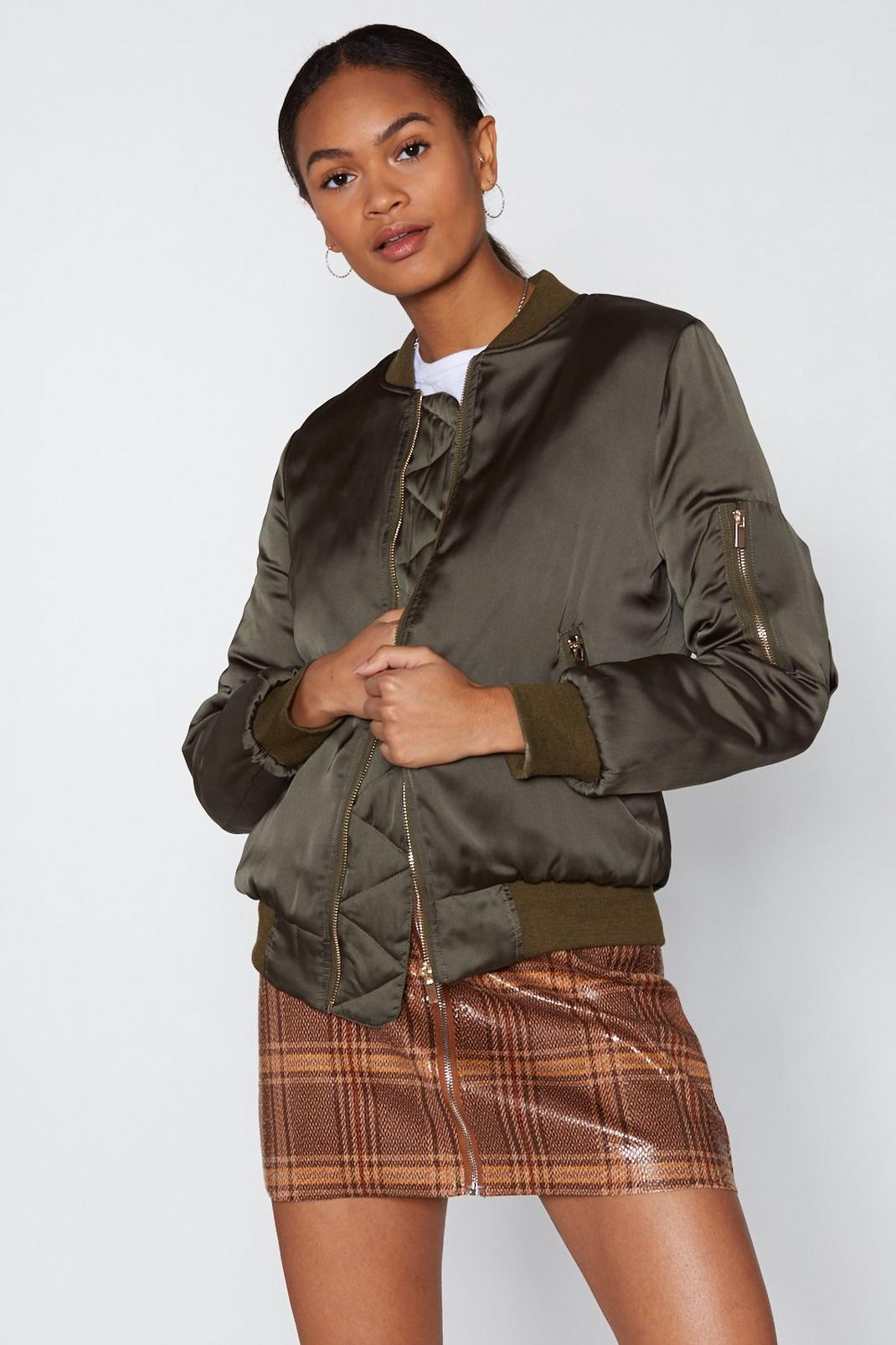 Satin the Nick of Time Bomber Jacket image number 1