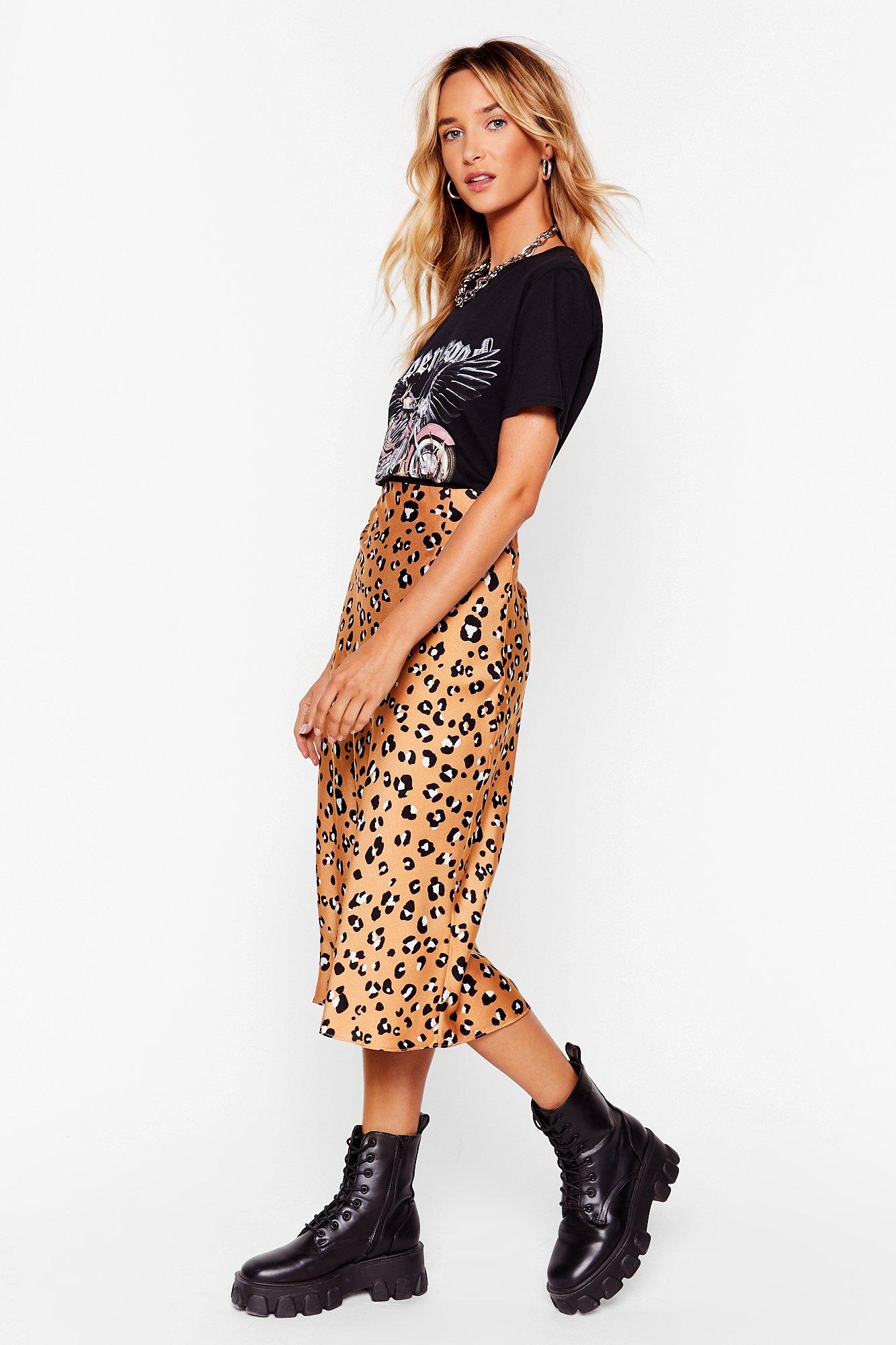 Nasty gal leopard outlet midi skirt