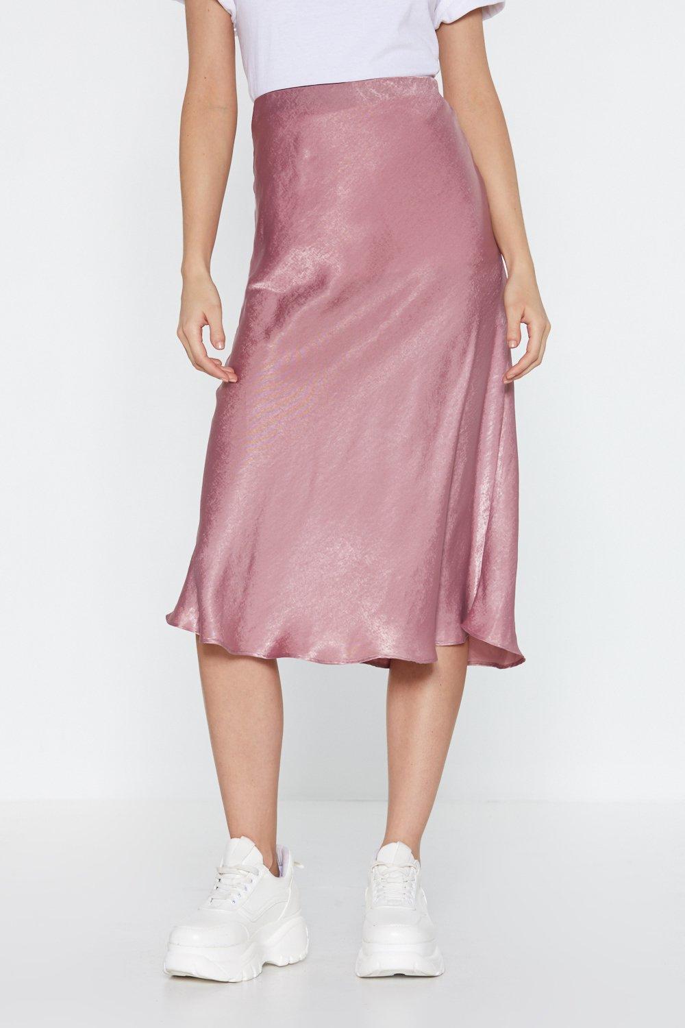 Nasty gal silk outlet midi skirt