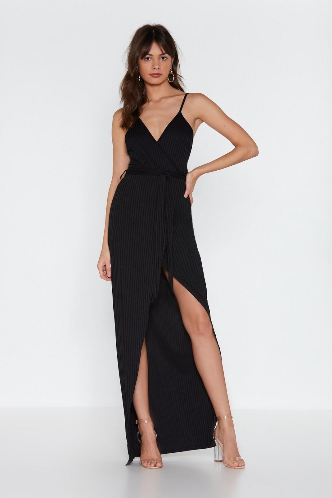 Stretch Your Legs Ribbed Maxi Dress image number 1