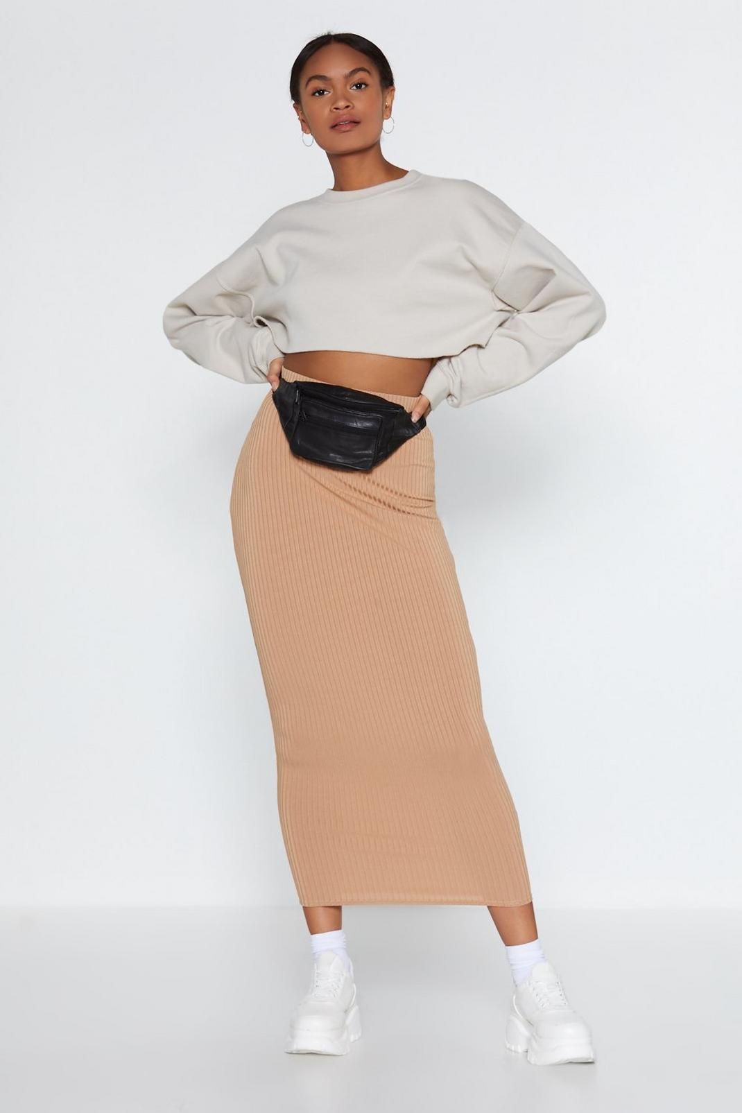Sand To the Maxi Ribbed Skirt image number 1