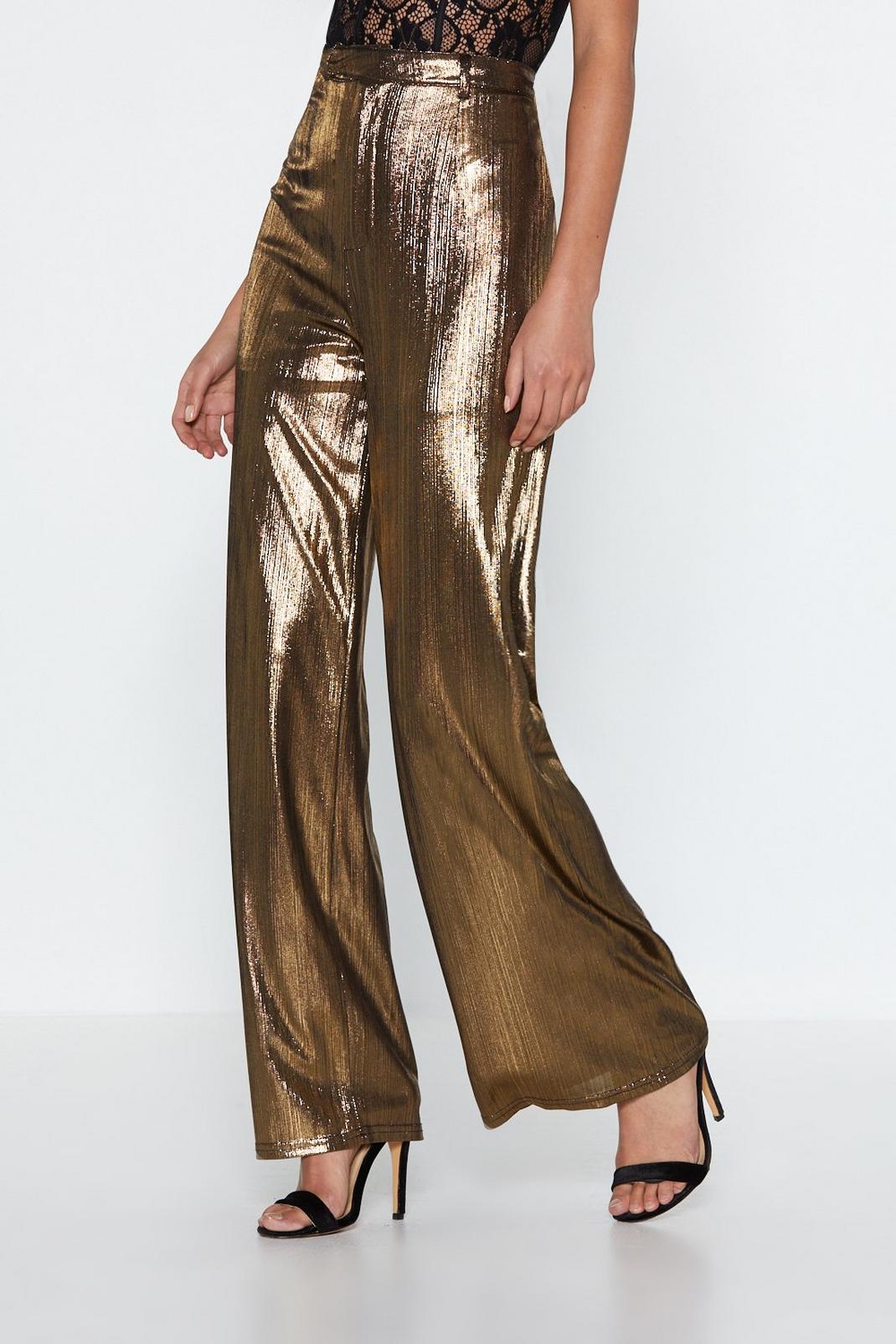 pants with gold buttons