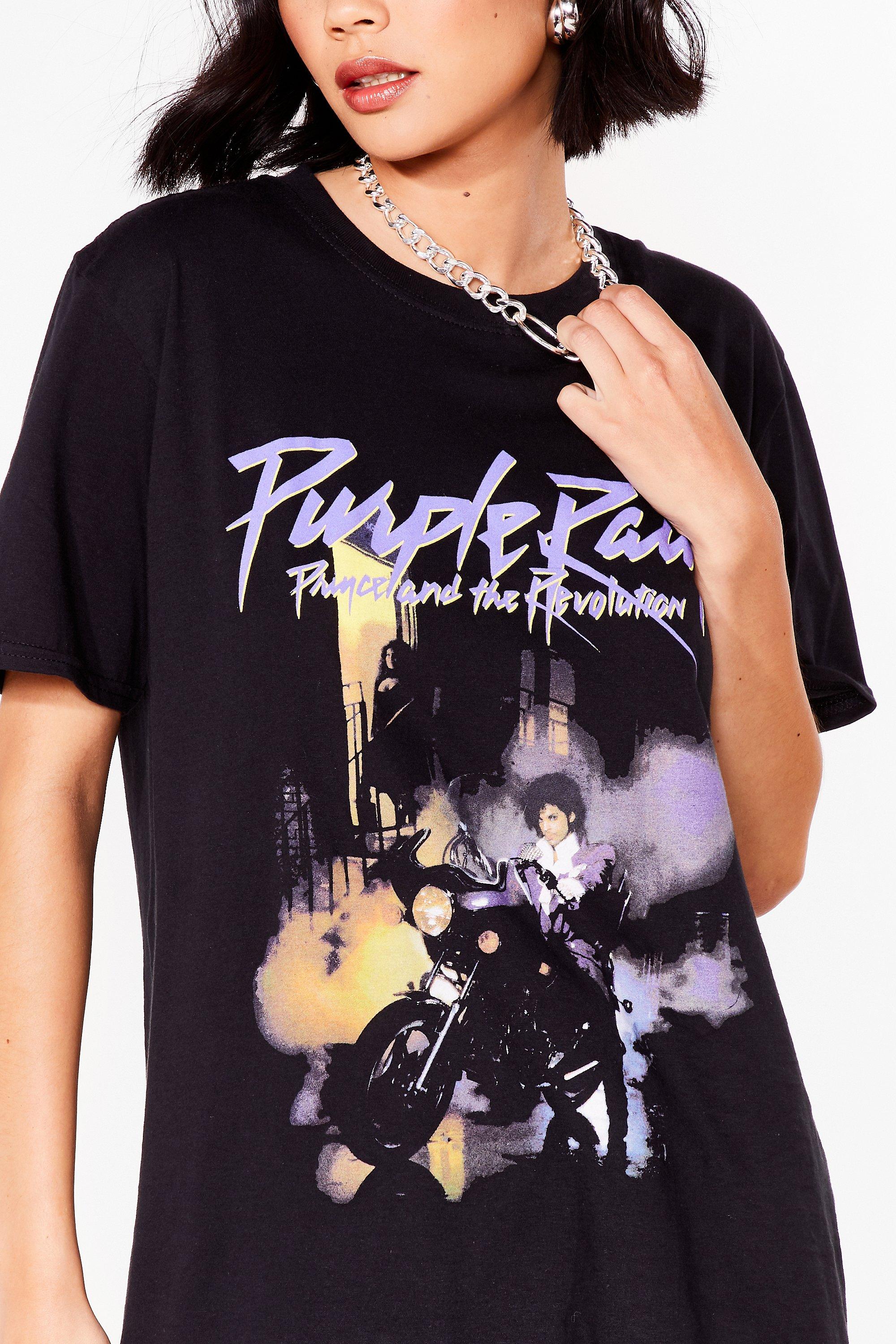 Womens Prince Purple Rain Tee - Purple / Tie Dye