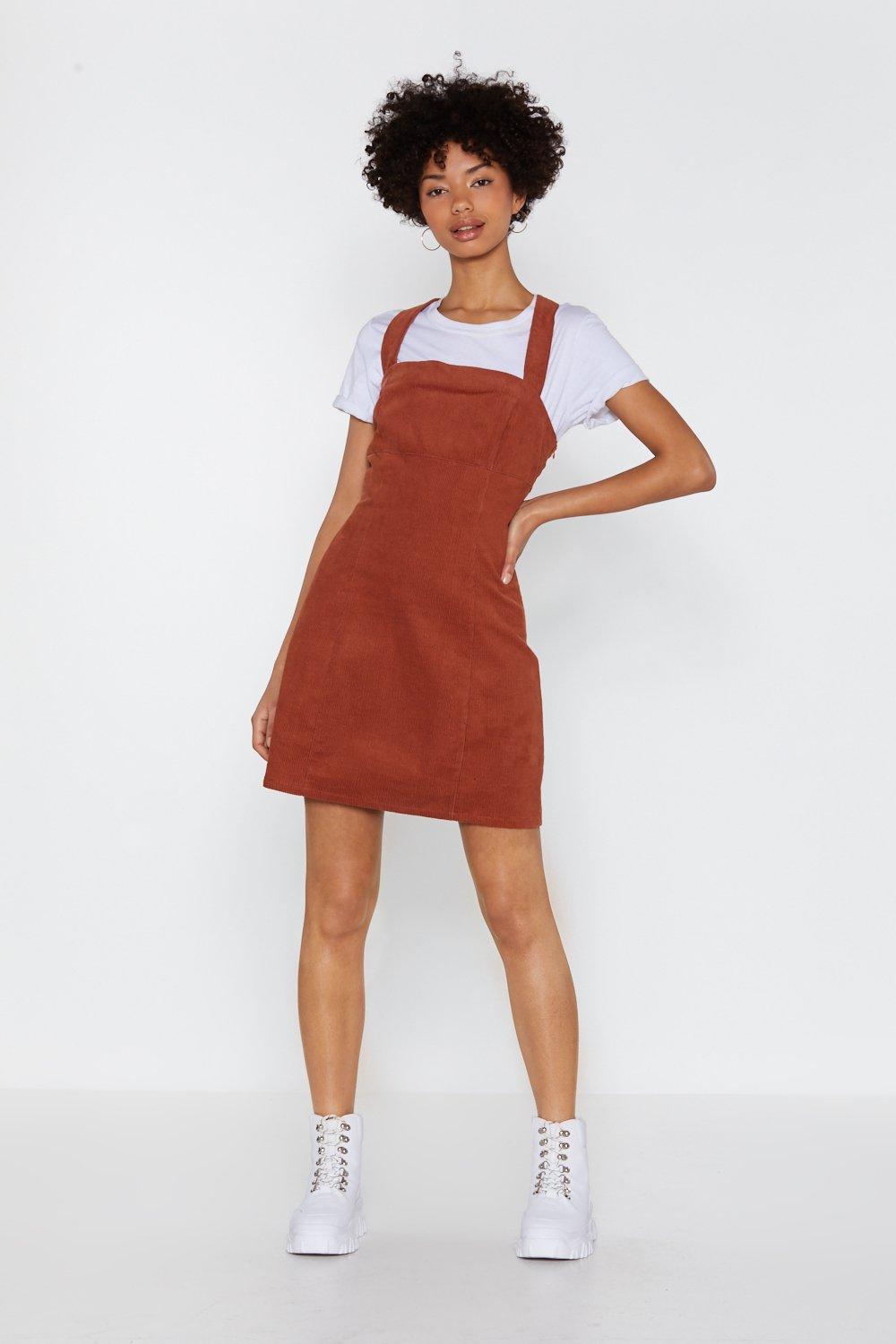 rust pinafore