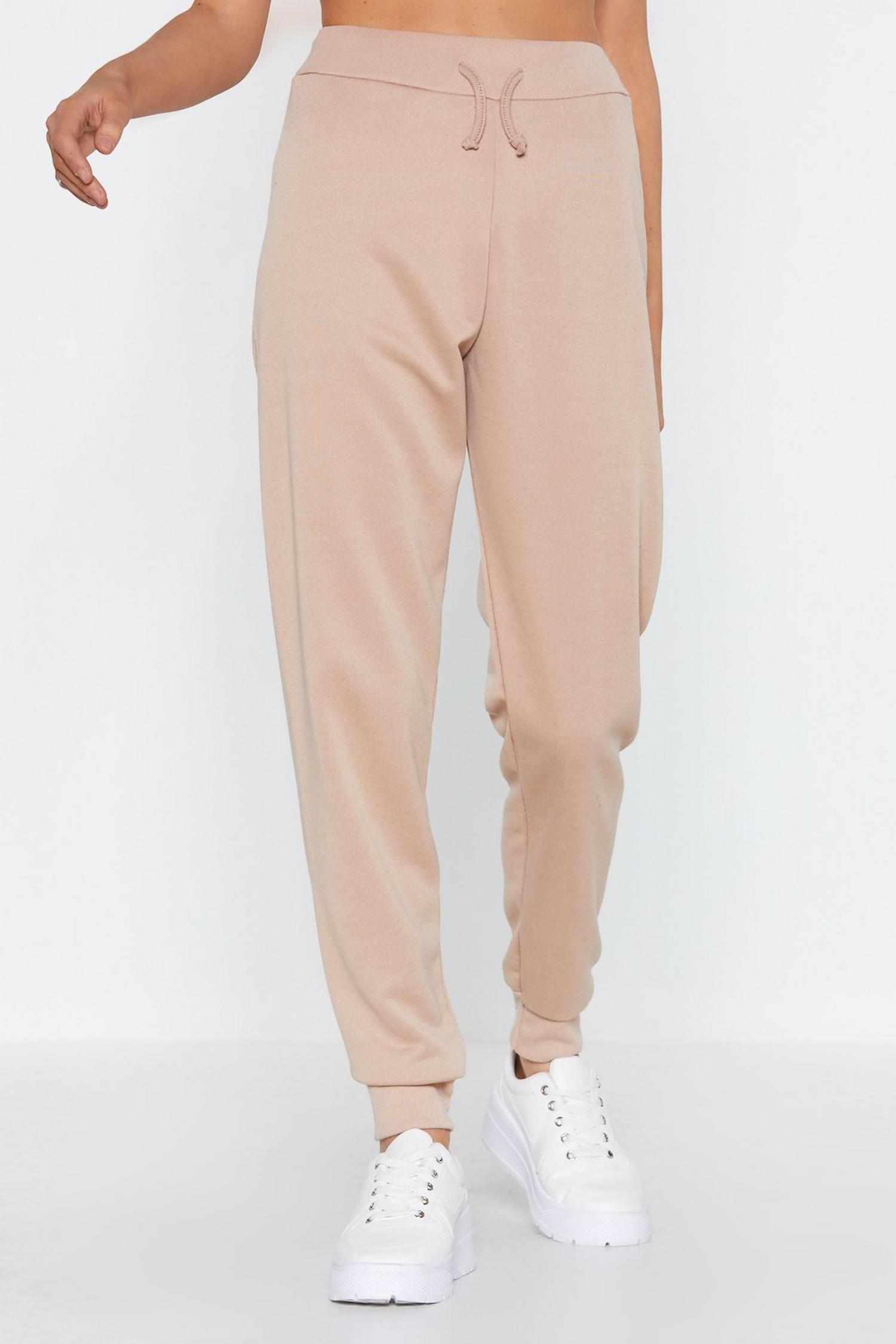 nasty gal jog the limelight stretch joggers