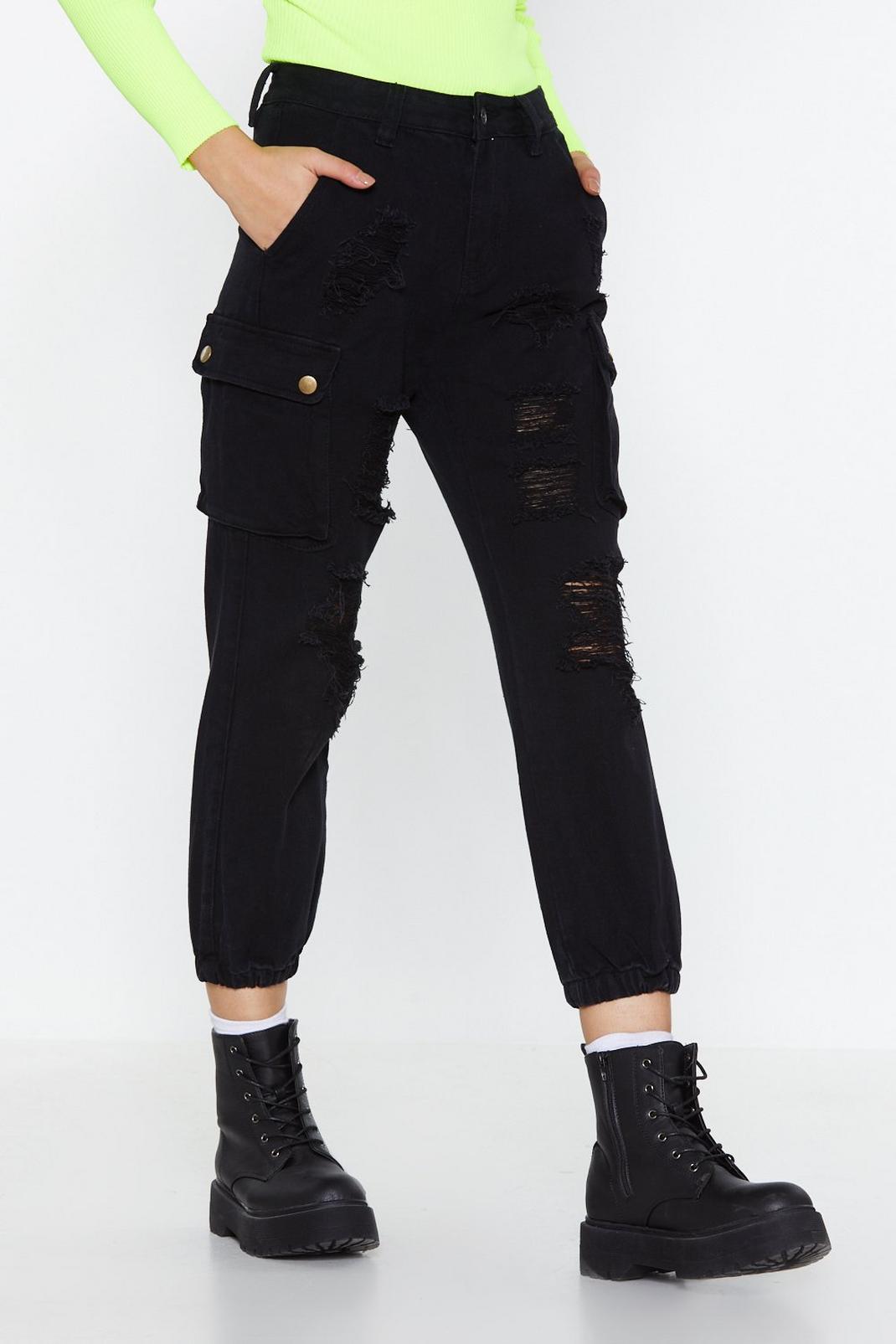 Cargo For It Distressed Pants image number 1
